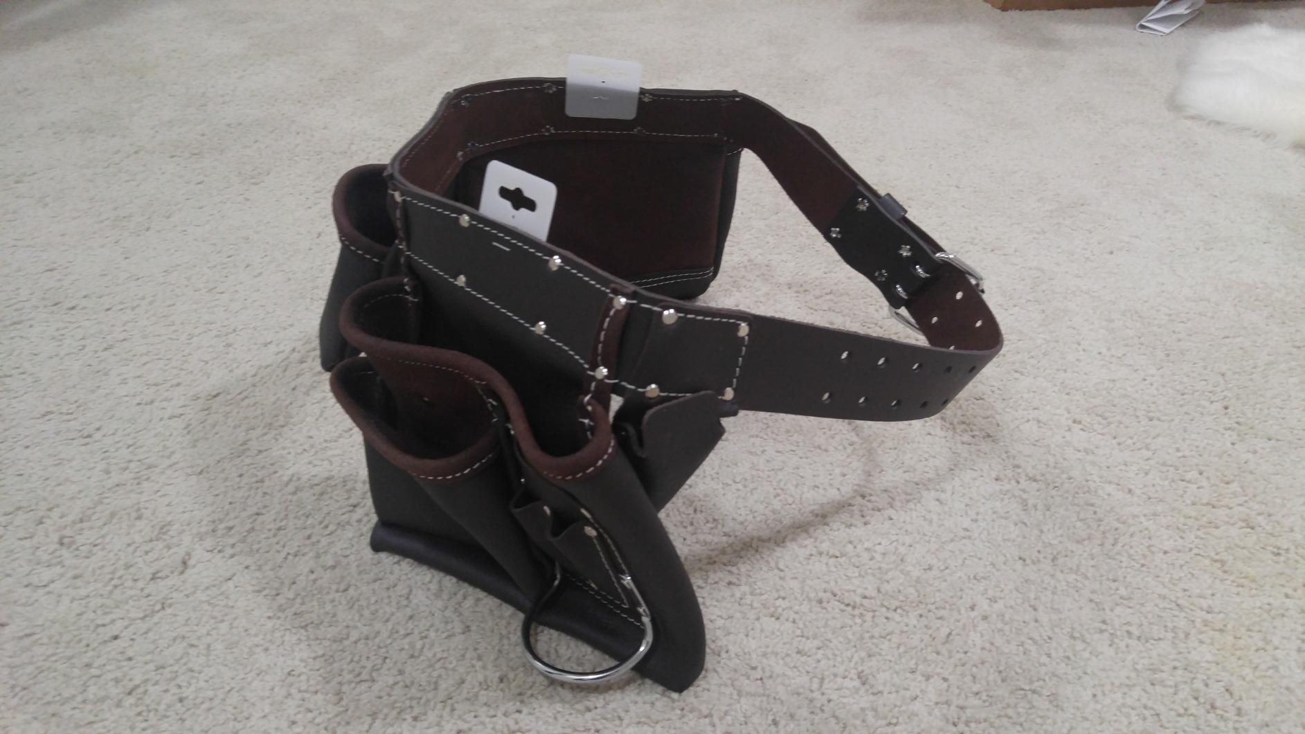 LAUTUS Oil Tanned Leather Tool Belt/Pouch/Bag, Carpenter, Construction, Framers, Handyman, Electrician - 100% LEATHER customer photo 1