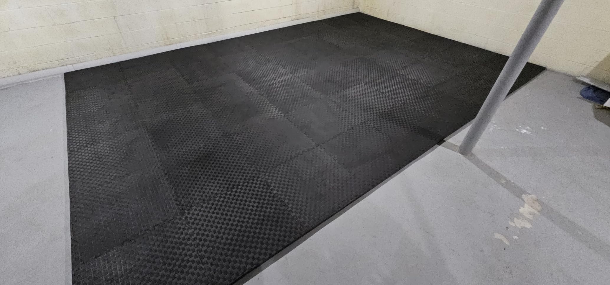 BalanceFrom Puzzle Exercise Mat 1-inch Thick, EVA Interlocking Foam Floor Tiles for Home Gym, Mat for Home Workout Equipment, Floor Padding for Kids, Black, 24 in x 24 in x 1 in, 72 Sq Ft - 18 Tiles customer photo 2