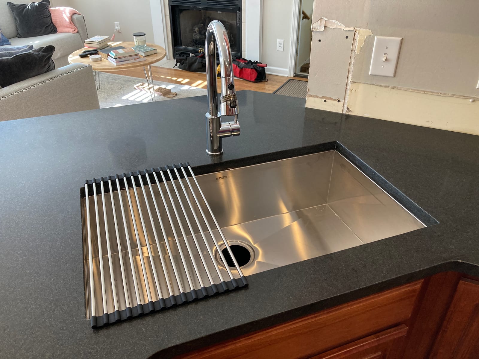 Kichae 30 Inch Undermount Kitchen Sink Single Bowl 16 Gauge Stainless Steel | 30x18 Undermount Sink Stainless Steel Kitchen Sink Round Corner Handmade Modern Rectangular Under Counter Kitchen Sinks customer photo 1