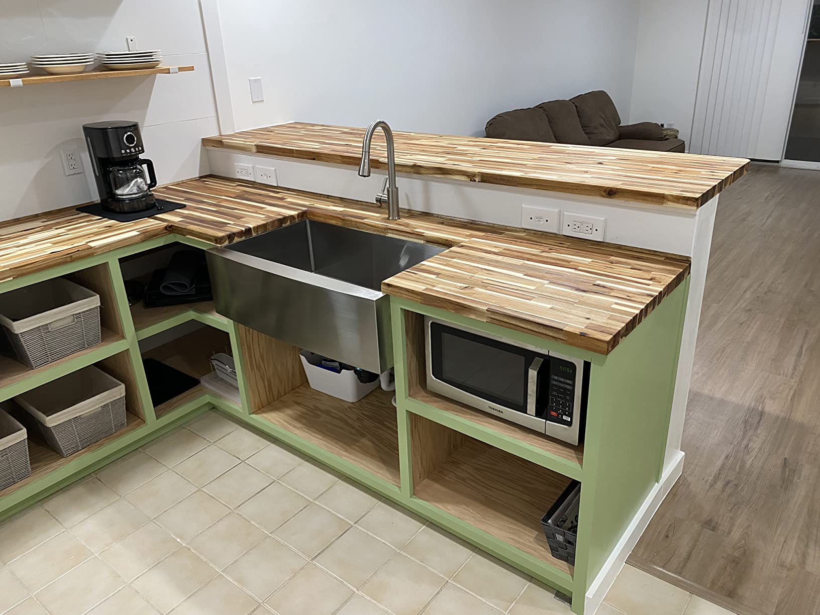 Comllen 33 Inch Farmhouse Sink, Stainless Steel Single Bowl Farm Sinks 16 Gauge 9 Inch Deep, Handmade Undermount 33 Farm Apron Front Kitchen Sink customer photo 1
