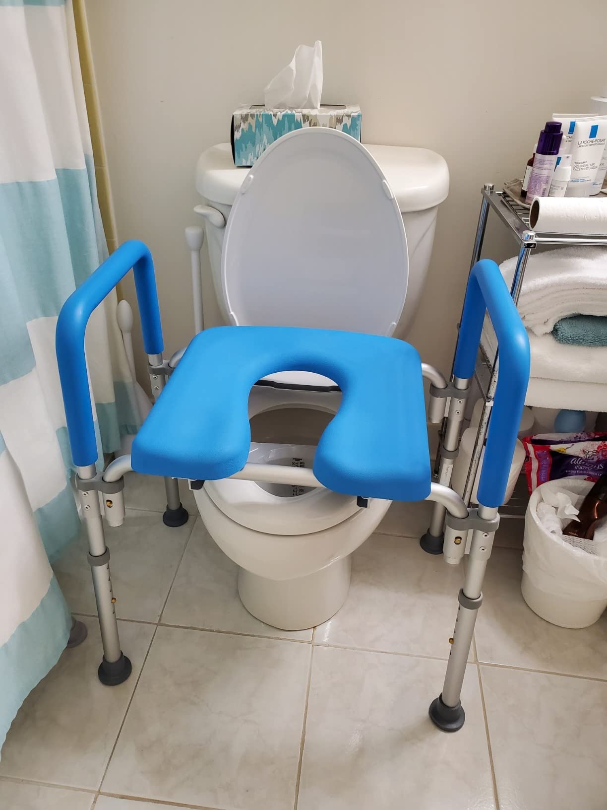 Ultimate Raised Toilet Seat with Handles, Padded, Armrests, Adjustable Height, Premium Elevated Toilet Seat customer photo 1
