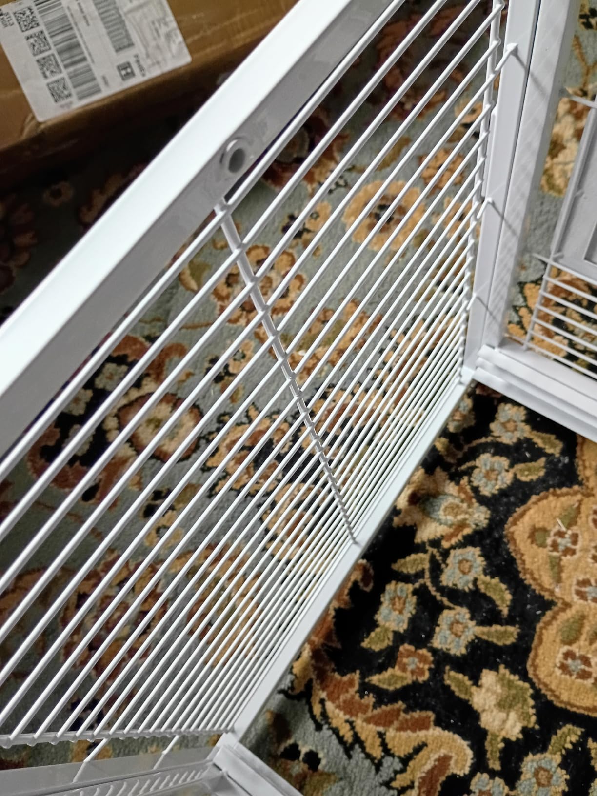 VIVOHOME 19 Inch Wrought Iron Travel Bird Cage for Cockatiel Parakeets | Bird Travel Carrier Cage with Wooden Handle/Perch, Slide-out Tray for Small Parrots Conures Lovebirds Canaries Finches, Black customer photo 1