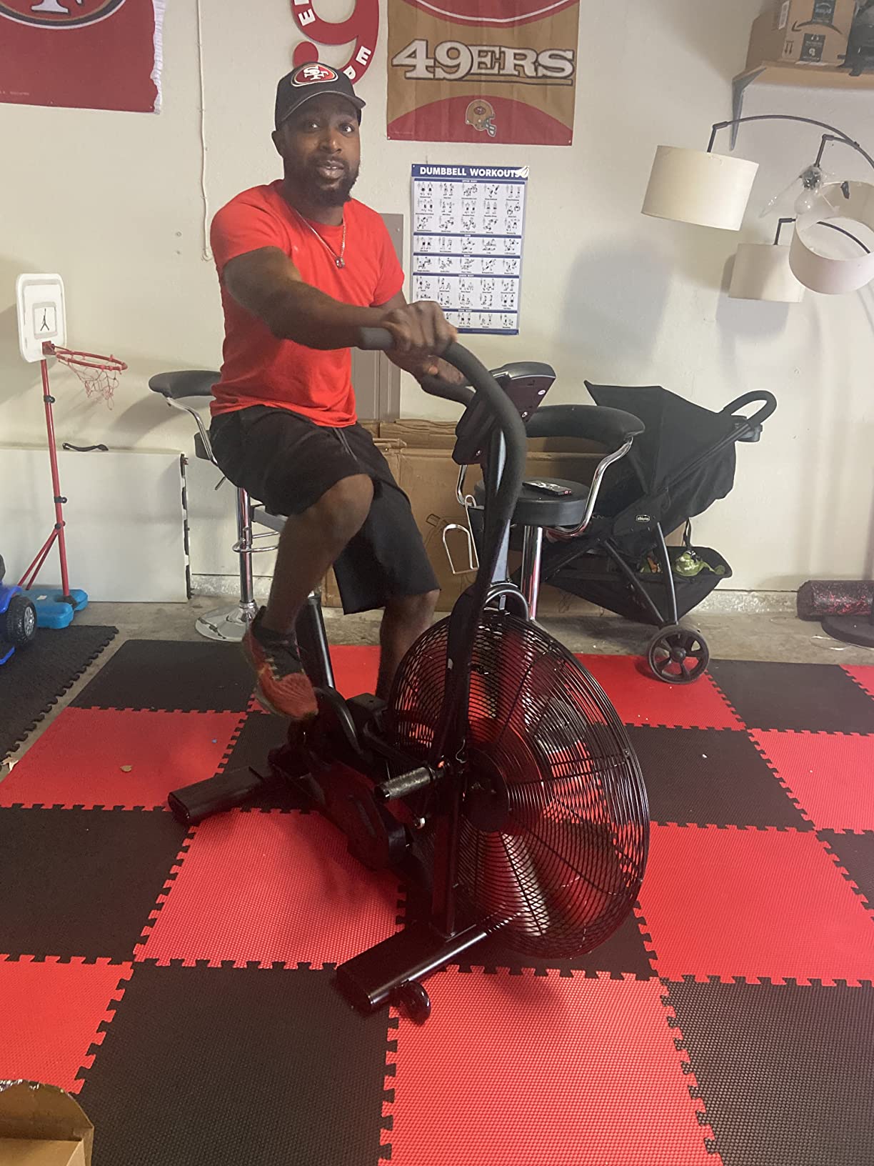 leikefitness Fan Exercise Bike Upright AirBike Indoor Stationary Bicycle with Unlimited Air Resistance System customer photo 1