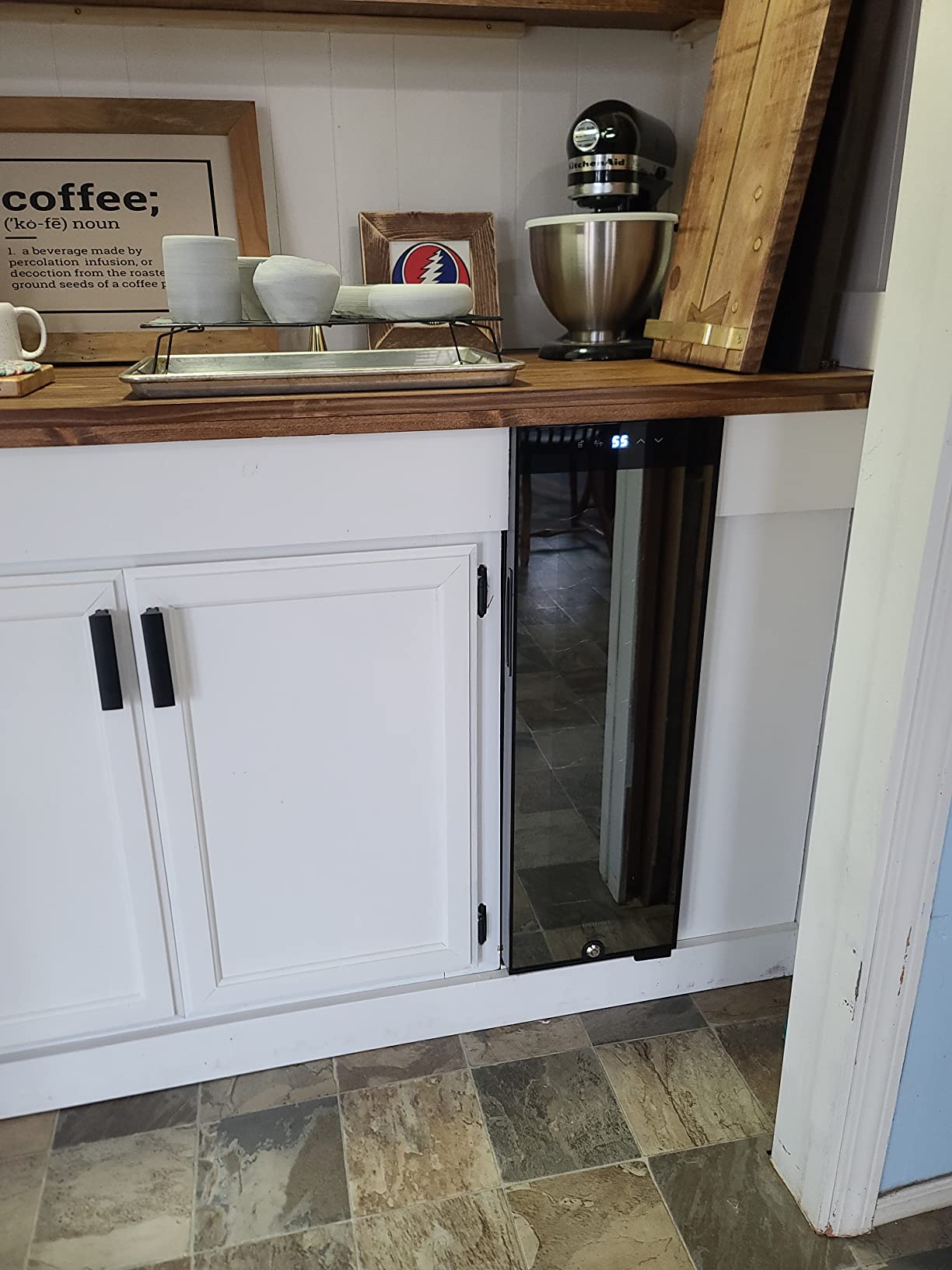 Ivation 12 Bottle Compressor Wine Cooler, Freestanding Fridge w/Lock, Black | Small, quiet wine refrigerator and cellar with a UV glass door, LED lighting, and 41-64F digital temperature control. customer photo 2