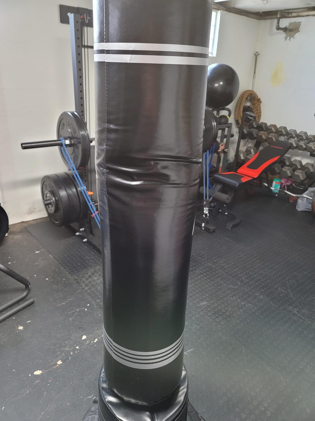 GIKPAL Freestanding Punching Bag for Adults, Heavy Boxing Bag with Stand | 12-Suction-Cup Stable Base customer photo 1