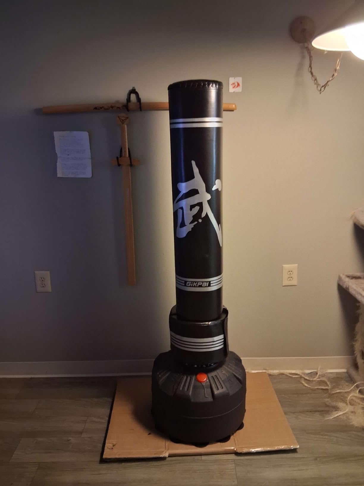 GIKPAL Freestanding Punching Bag for Adults, Heavy Boxing Bag with Stand | 12-Suction-Cup Stable Base customer photo 2