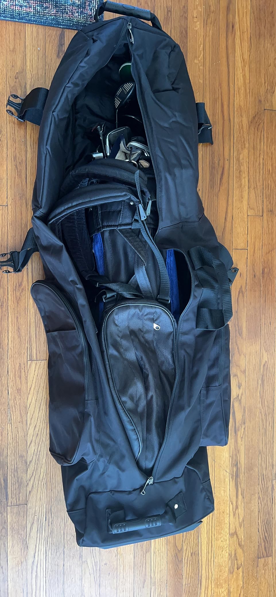 Golf Travel Bag - Heavy Duty 600D Polyester Oxford Wear-Resistant, Soft-Sided Golf Club Travel Cover with Wheels customer photo 2