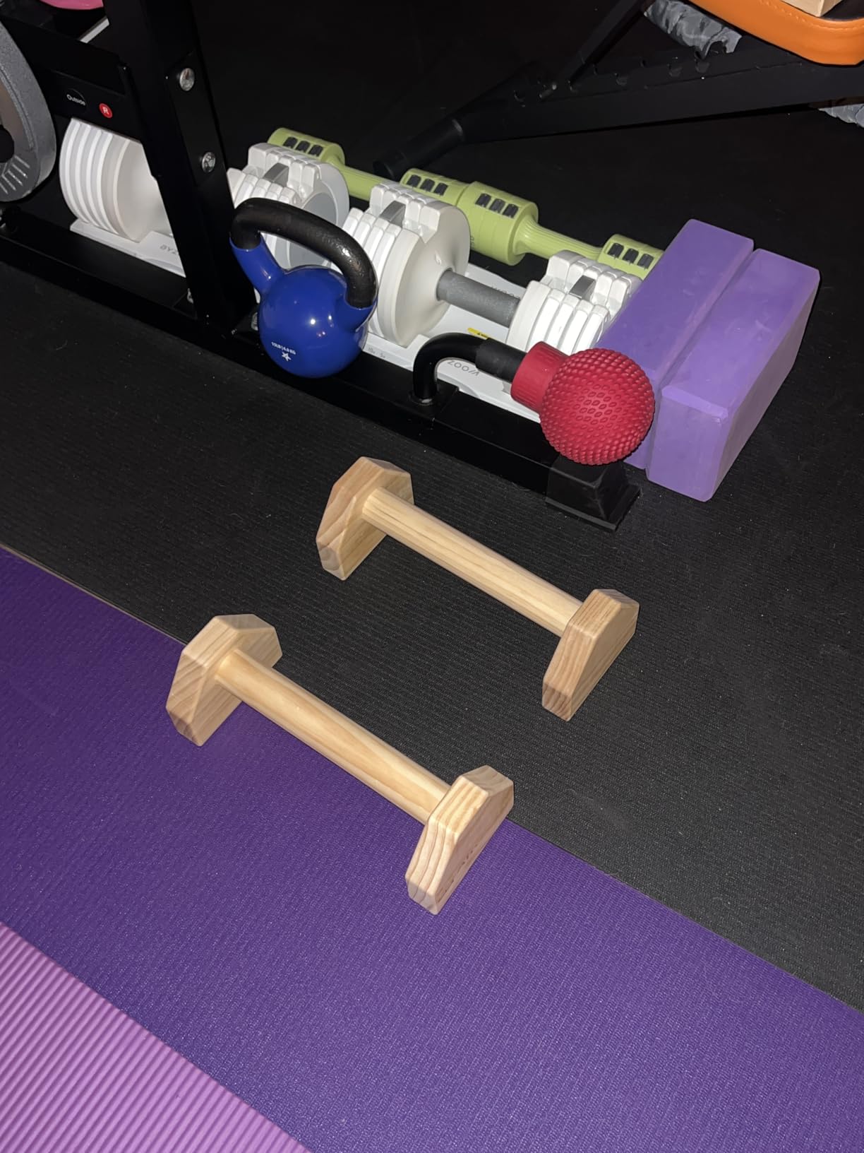 Push-up Stand, 2 PCS Wood Pushup Bars Non-Slip Base Exercise Home Workout Equipment, 30CM Wooden Parallettes Handle Stands Grip for Men Strength Training, Planks Calisthenics customer photo 2