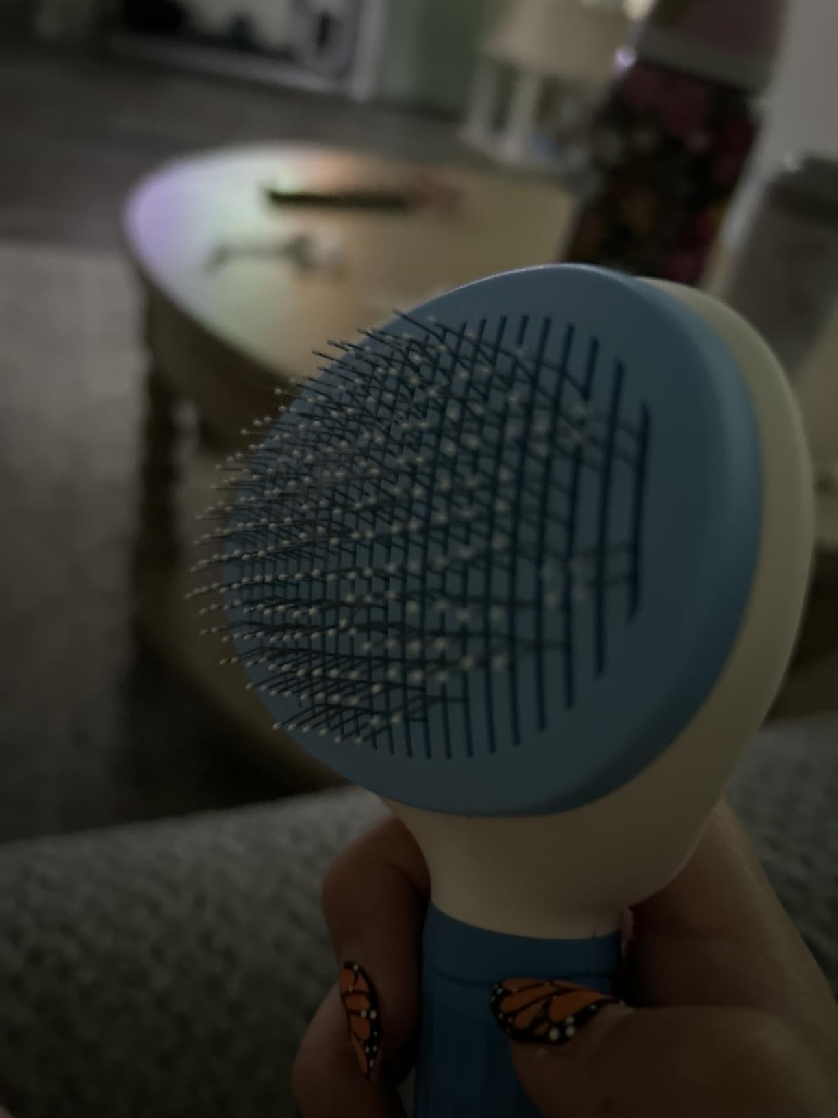 Depets Self Cleaning Slicker Brush, Dog Cat Bunny Pet Grooming Shedding Brush - Easy to Remove Loose Undercoat, Pet Massaging Tool Suitable for Pets with Long or Short Hair customer photo 1