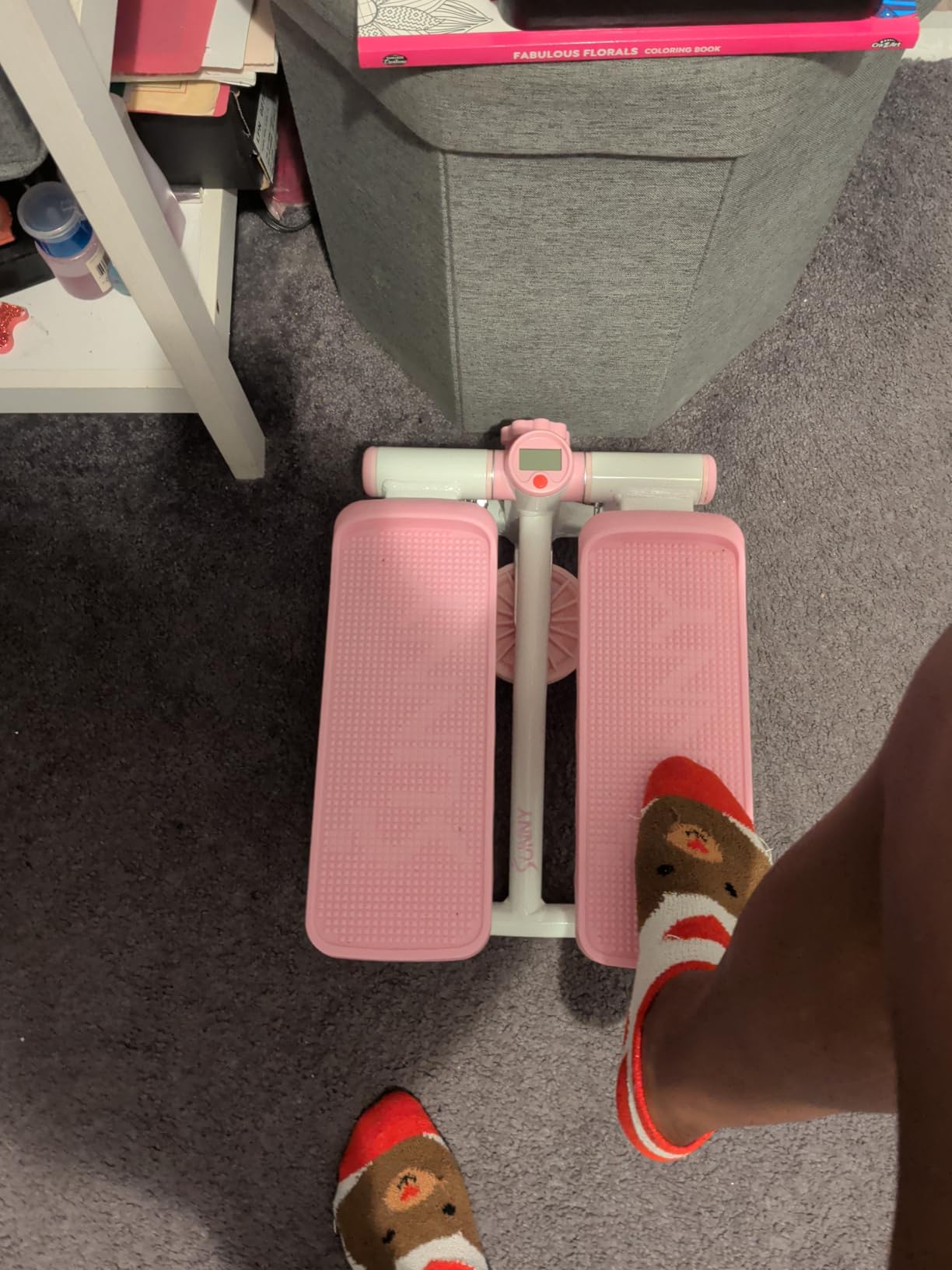 Sunny Health & Fitness Mini Stepper w/LCD Monitor & Adjustable Step Height | Fully Assembled, Stable Frame Design, Home Cardio Training, Hydraulic Stepper, Fits Everywhere, Resistance Bands Option customer photo 2