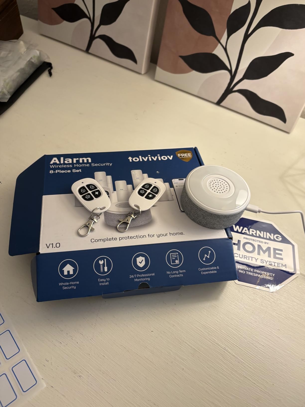 WiFi Door Alarm System, 8-Piece DIY Wireless Alarm Kit with Door Sensors | 120dB Alarm, 8-Hour Backup Battery, Real-Time Alerts, Easy DIY Installation, No Subscription, Ideal for Homes & Apartments customer photo 1