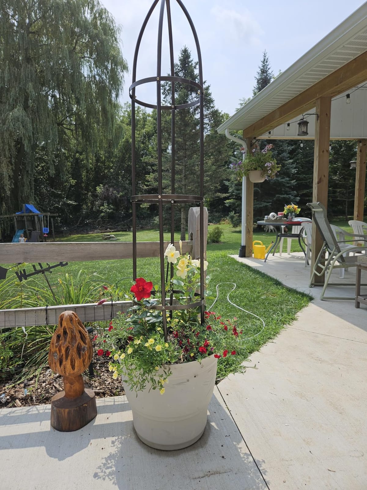 100% Metal Garden Obelisk Trellis Heavy Duty 6.3 ft Tall for Climbing Vines customer photo 1