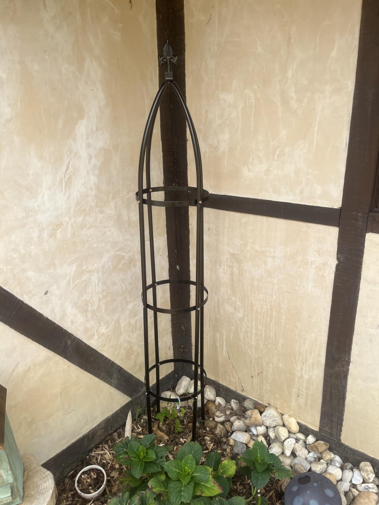 100% Metal Garden Obelisk Trellis Heavy Duty 6.3 ft Tall for Climbing Vines customer photo 2