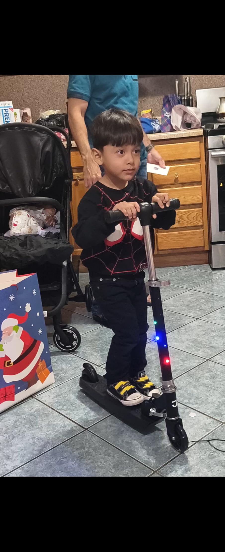 Jetson Jupiter Kids 2-Wheel Light-Up Kick Scooter, LED Lights on Handlebar, Stem, Wheels & Deck, Adjustable Handlebar, Rear Brake, Easy-Folding Mechanism, Ages 5+ customer photo 2