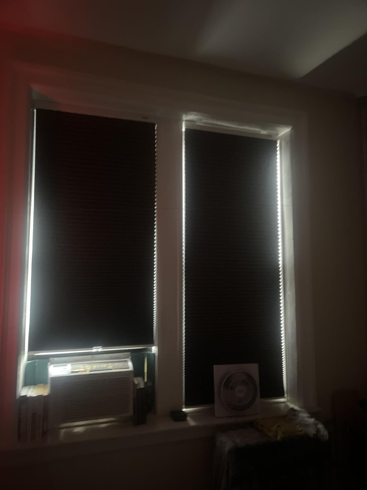 Changshade Cordless Cellular Shades, Blackout Honeycomb Shades for Windows, Pull Down Pleated Blinds, Easy to Install for Indoor Windows and French Doors, White (Blackout), 35