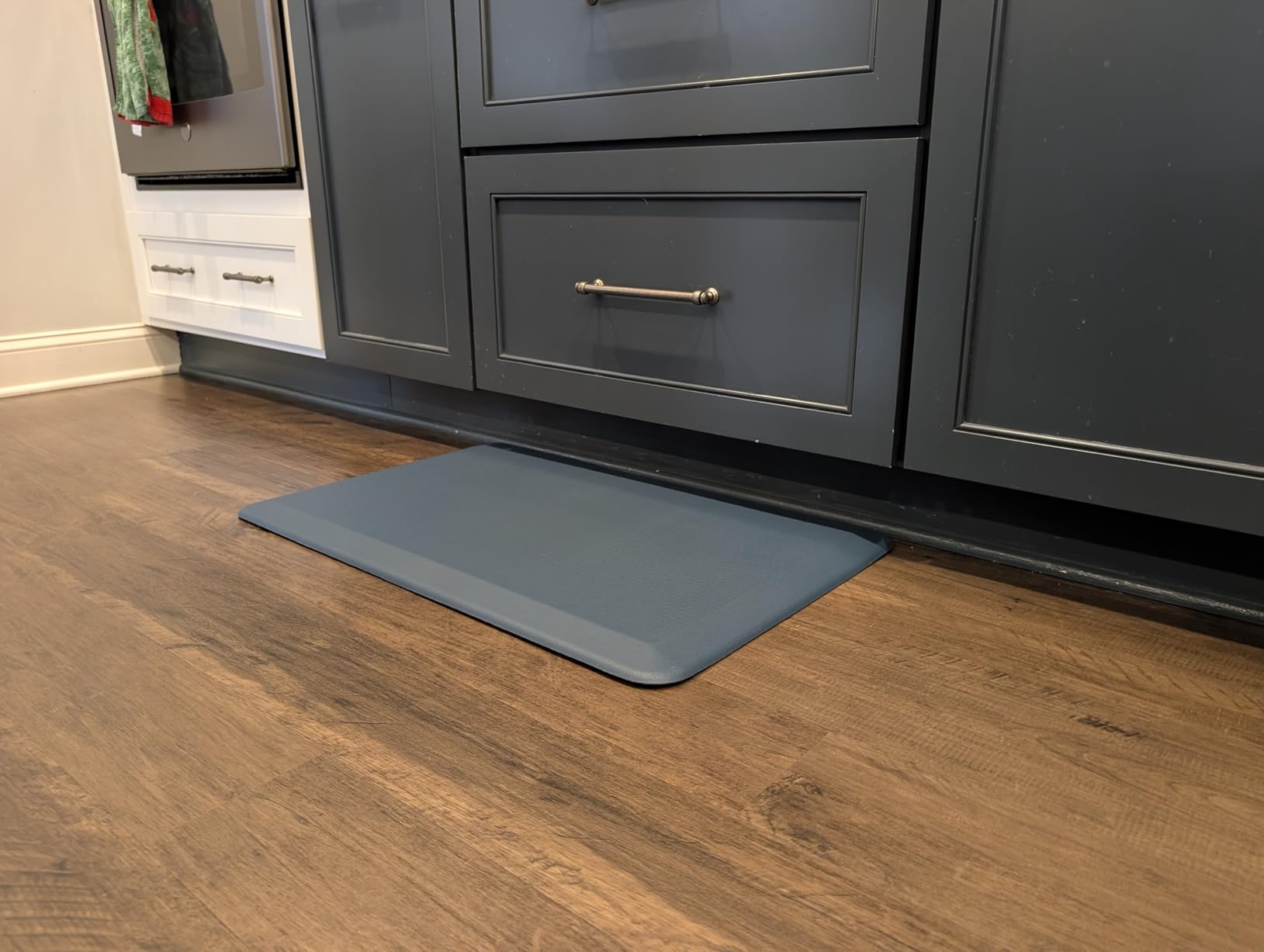 GORILLA GRIP Cushioned Kitchen Mats for Floor, 2 PK, 17x29+17x59, Black | 1/2 Inch Thick Ergonomic Antifatigue Standing Desk Mat, Waterproof and Stain Resistant Pebbled Top, Soft Padded Foam Rug customer photo 1