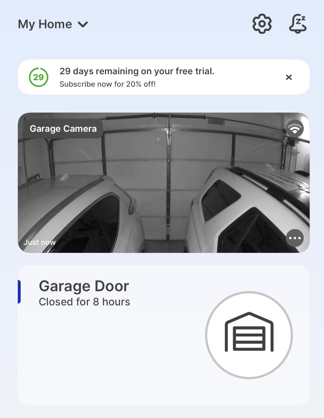 myQ Smart Garage Security Camera - 1080p HD Video, Night Vision, Motion Detection, Magnetic, Wi-Fi, Two-Way Audio, Smartphone Control customer photo 2