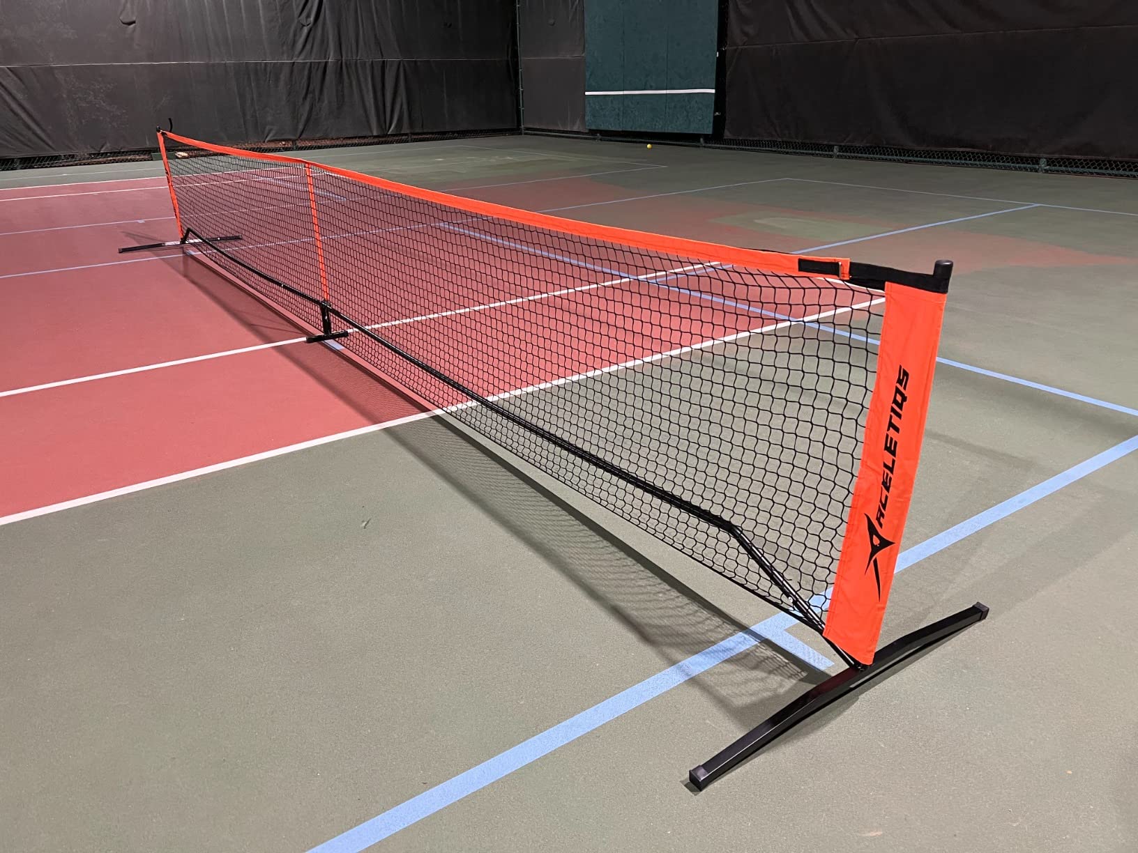Portable Pickleball Net System for Indoor and Outdoor | 22ft Long Full Regulation Size Full Pickle Ball Net | Includes Floor Markers and Carry Bag | Create Full Portable Pickleball Court customer photo 2