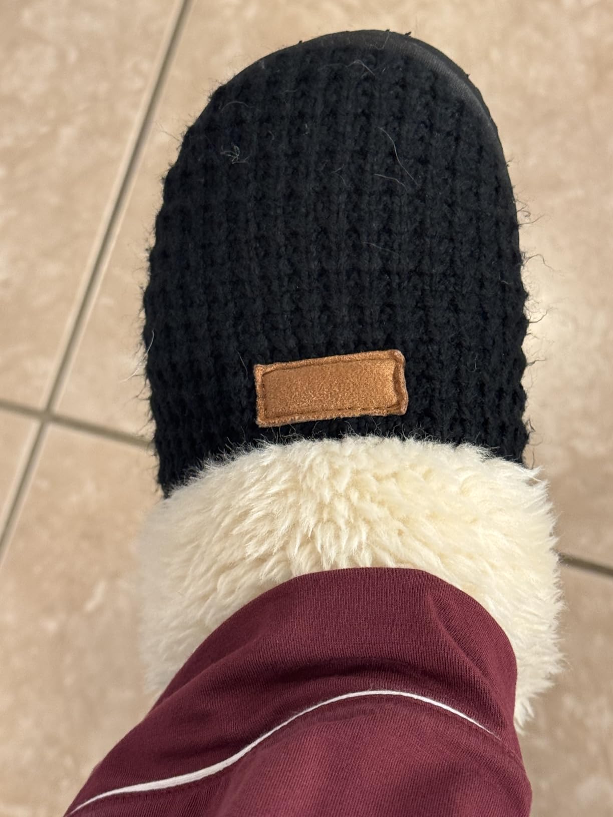 Fuzzy Memory Foam Slippers for Women Indoor Outdoor House Shoes customer photo 1