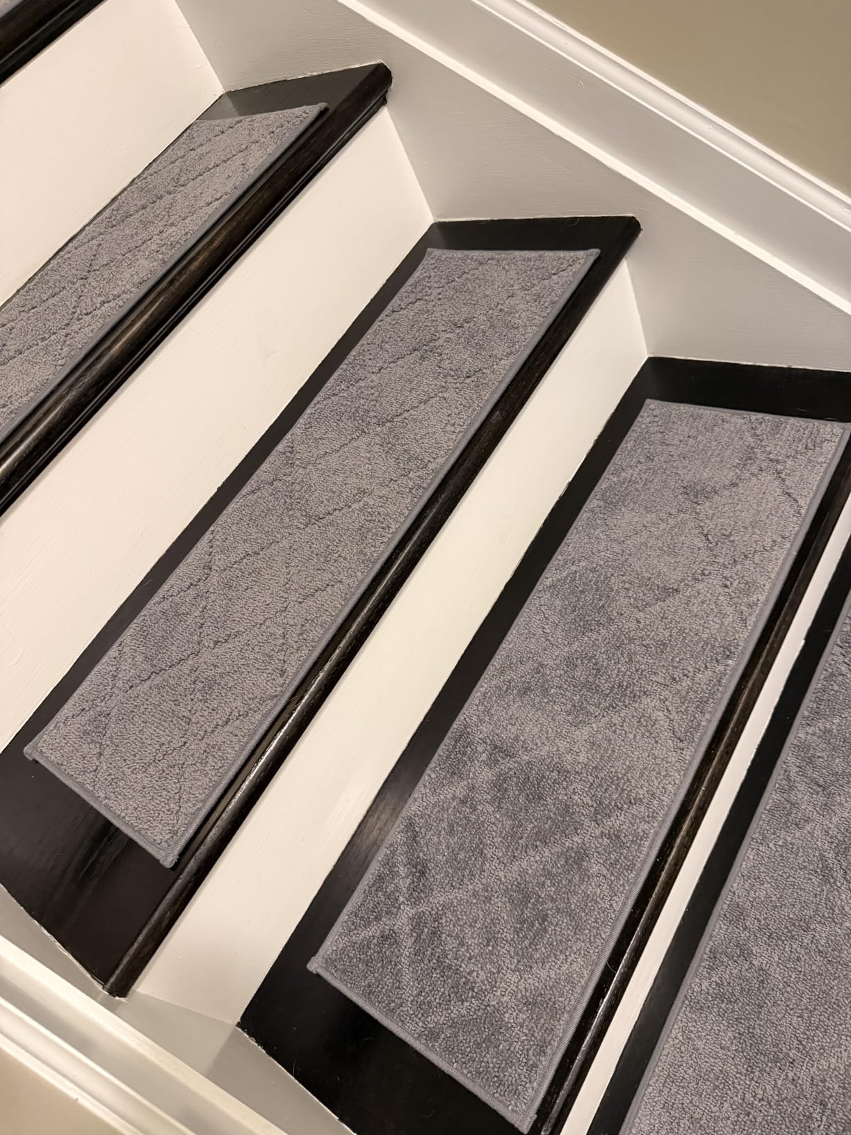 COSY HOMEER Edging Stair Treads Non-Slip Carpet Mat 28inX9in, 15pc, Grey customer photo 1