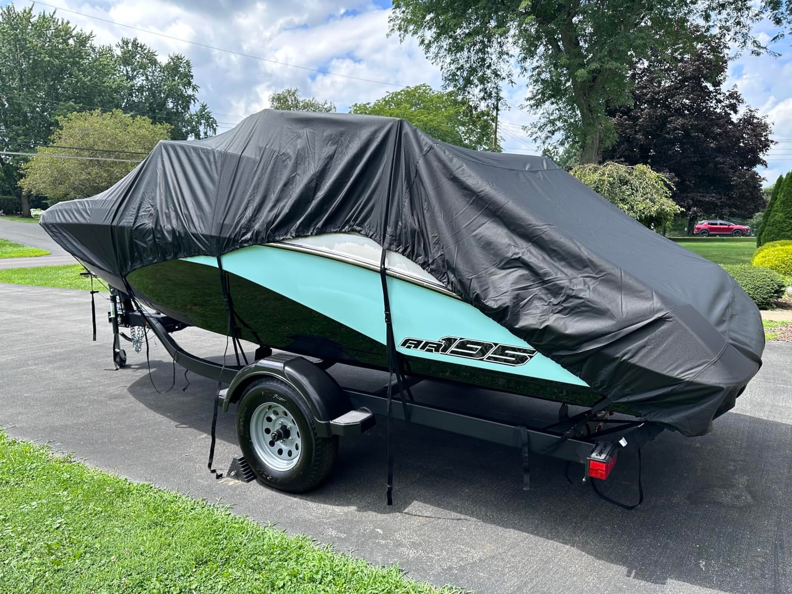 Waterproof 20-22FT Boat Cover, 1200D Heavy Duty Trailerable Cover customer photo 1