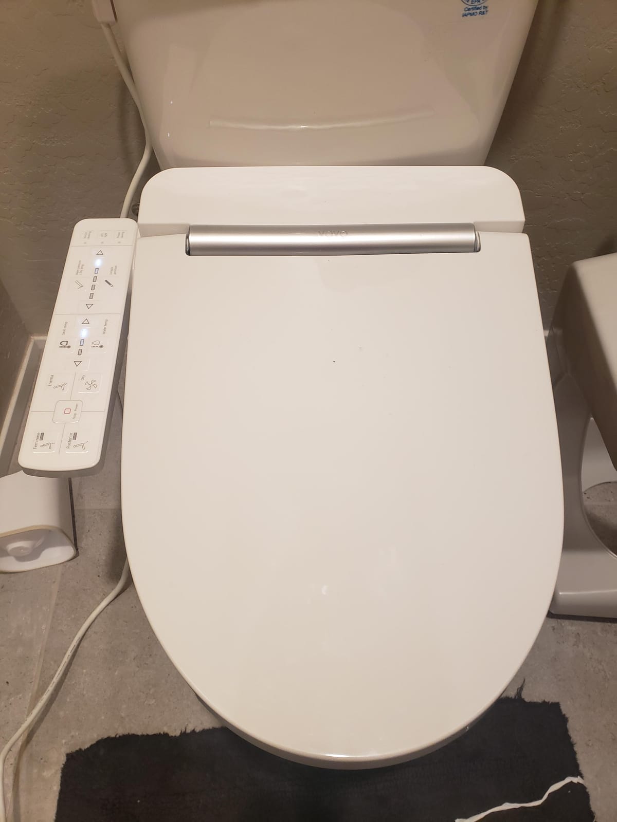 VOVO TCB-8100W Smart Bidet Toilet for bathrooms, One Piece Integrated Toilet with bidet built in, Auto Dual Flush, LED Light, Heated Seat, Warm Water Made in Korea - Elongated customer photo 2