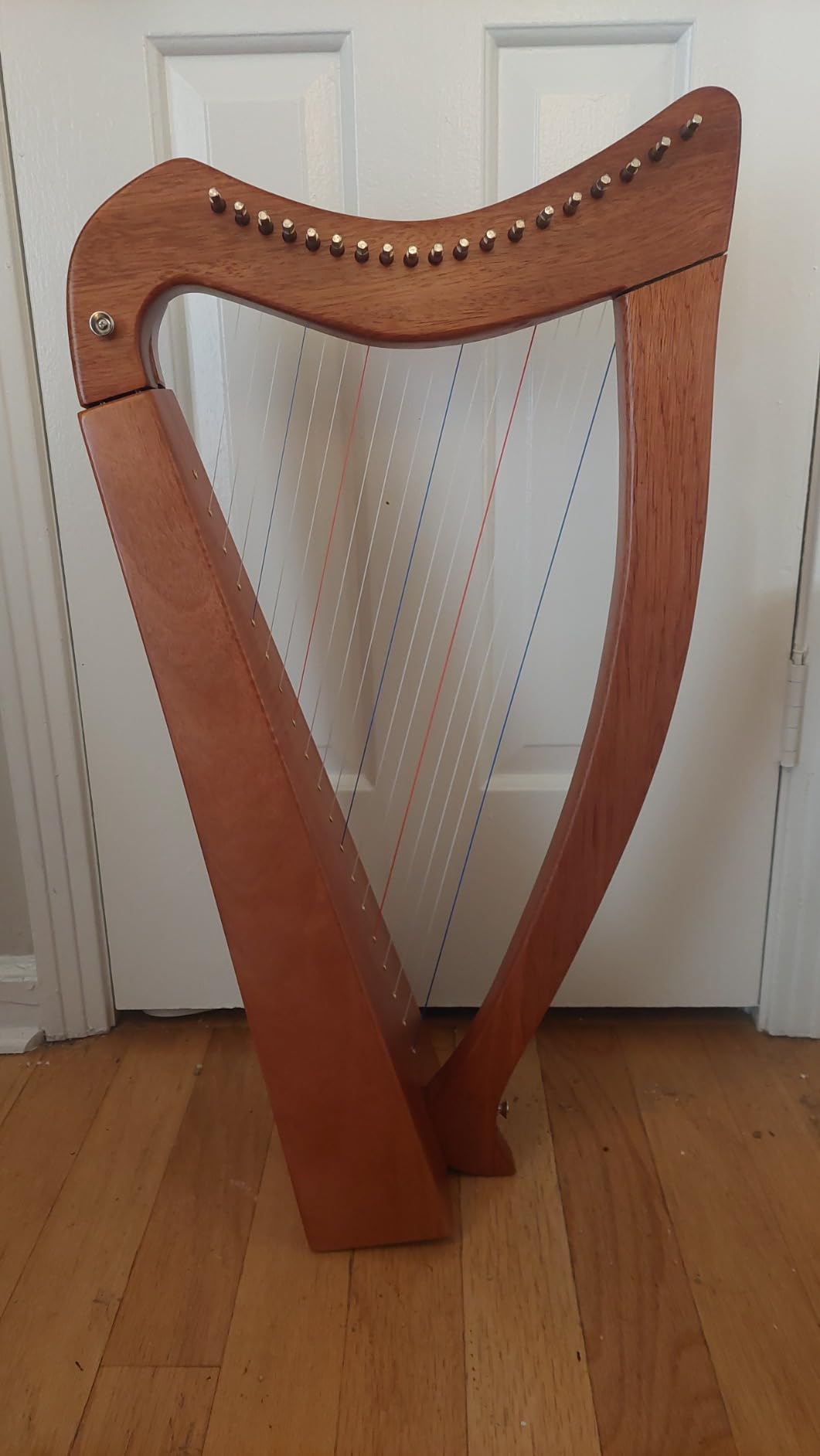LOTKEY 19 Strings Harp, Solid Mahogany Harps 29'' with Gig Bag, Tuning Wrench, Straps, Instruction for Professional Lyre Harp Player and Beginner customer photo 1