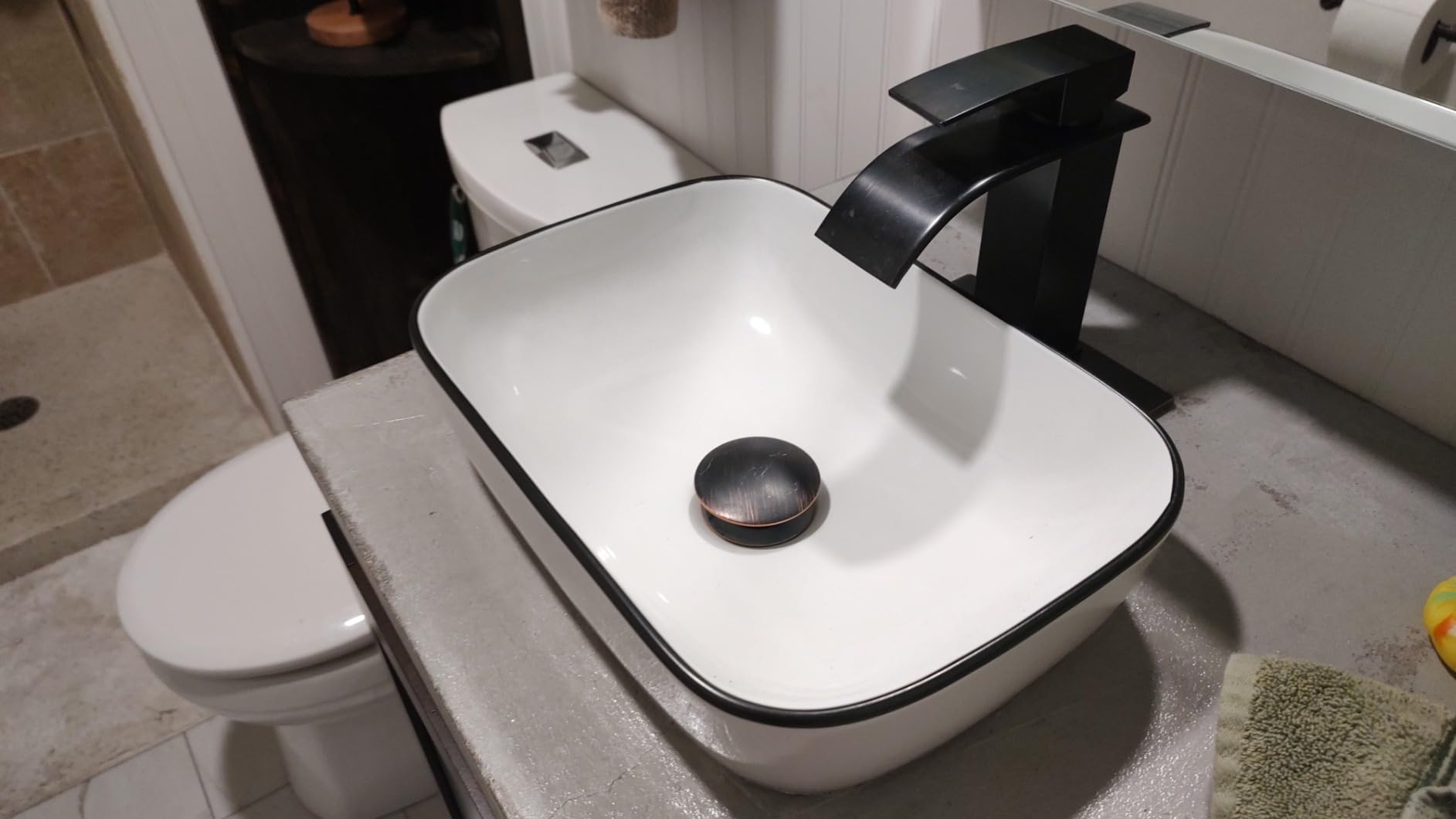 J-FAMILY 14.5'' x 10'' Modern Bathroom Small Vessel Sink Above Counter White Porcelain Ceramic Sink Small Vanity Sink Lavatory Wash Basin customer photo 2