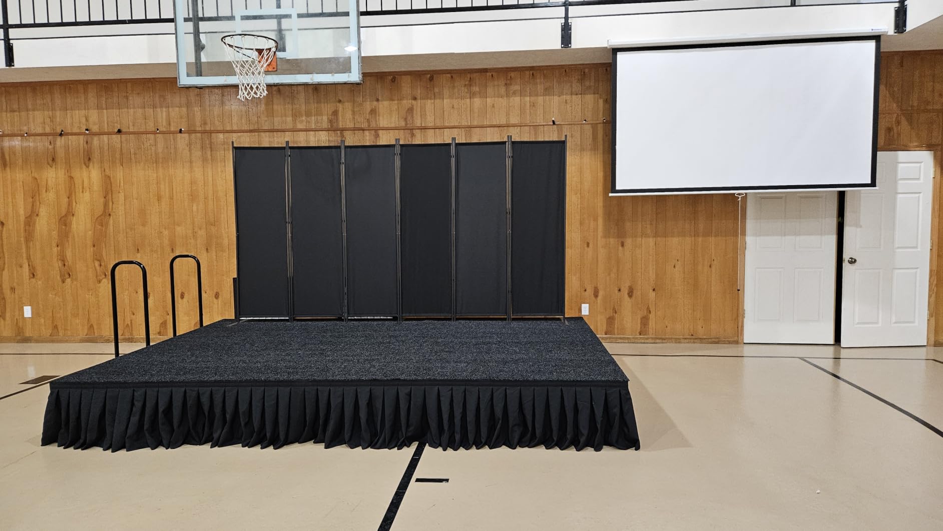 Room Divider 4 Panel-88''Wide,6FT Room Dividers and Folding Privacy Screens | Wider Metal Base & Non-wobbly, Fabric Divider Panel for Room Partition,Portable Wall Divider Screen for Bedroom,Office,Studio customer photo 1