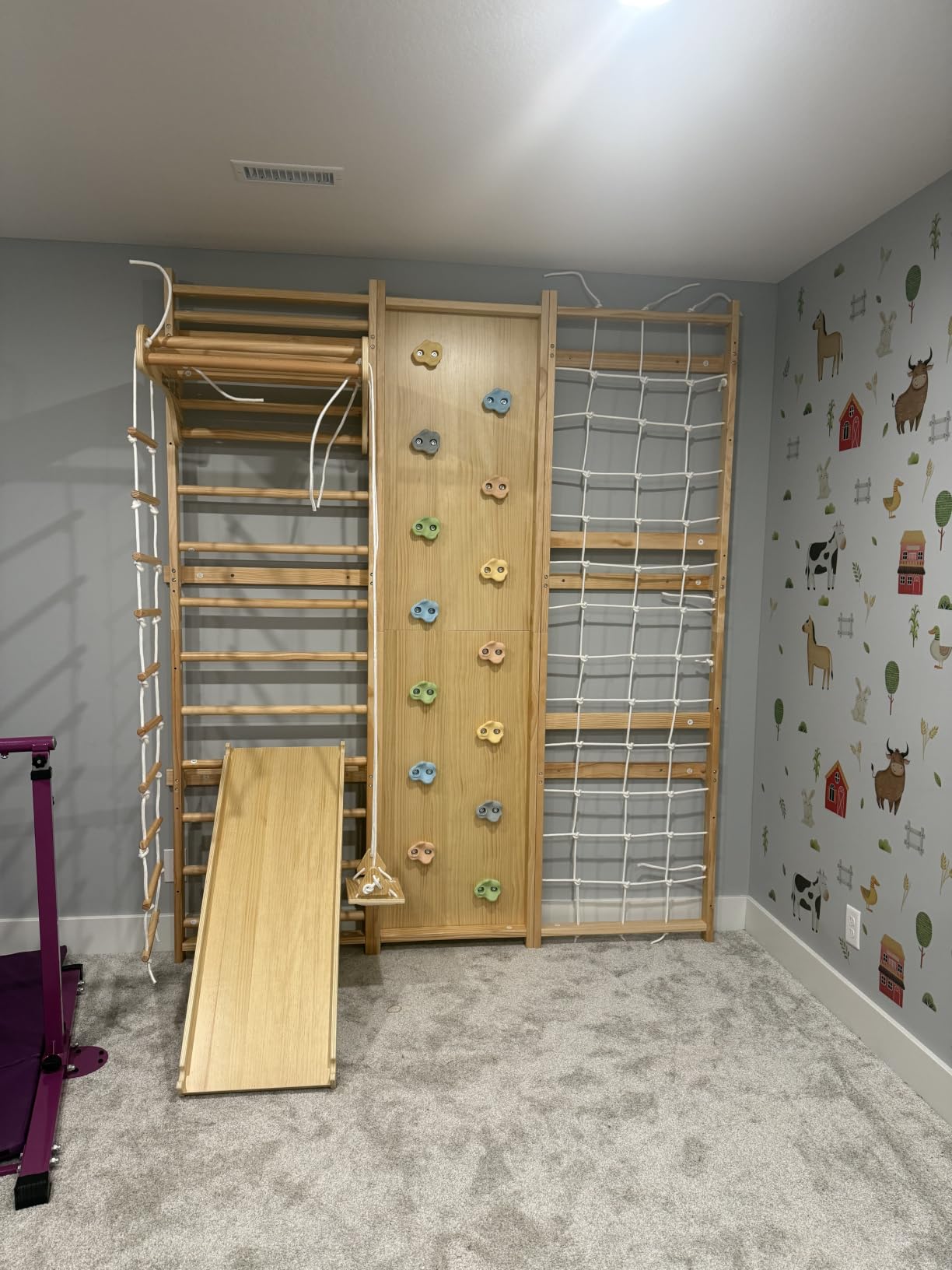 Avenlur Walnut 9-in-1 Swedish Ladder Wall Gym Kids, Indoor Climbing Wall customer photo 1