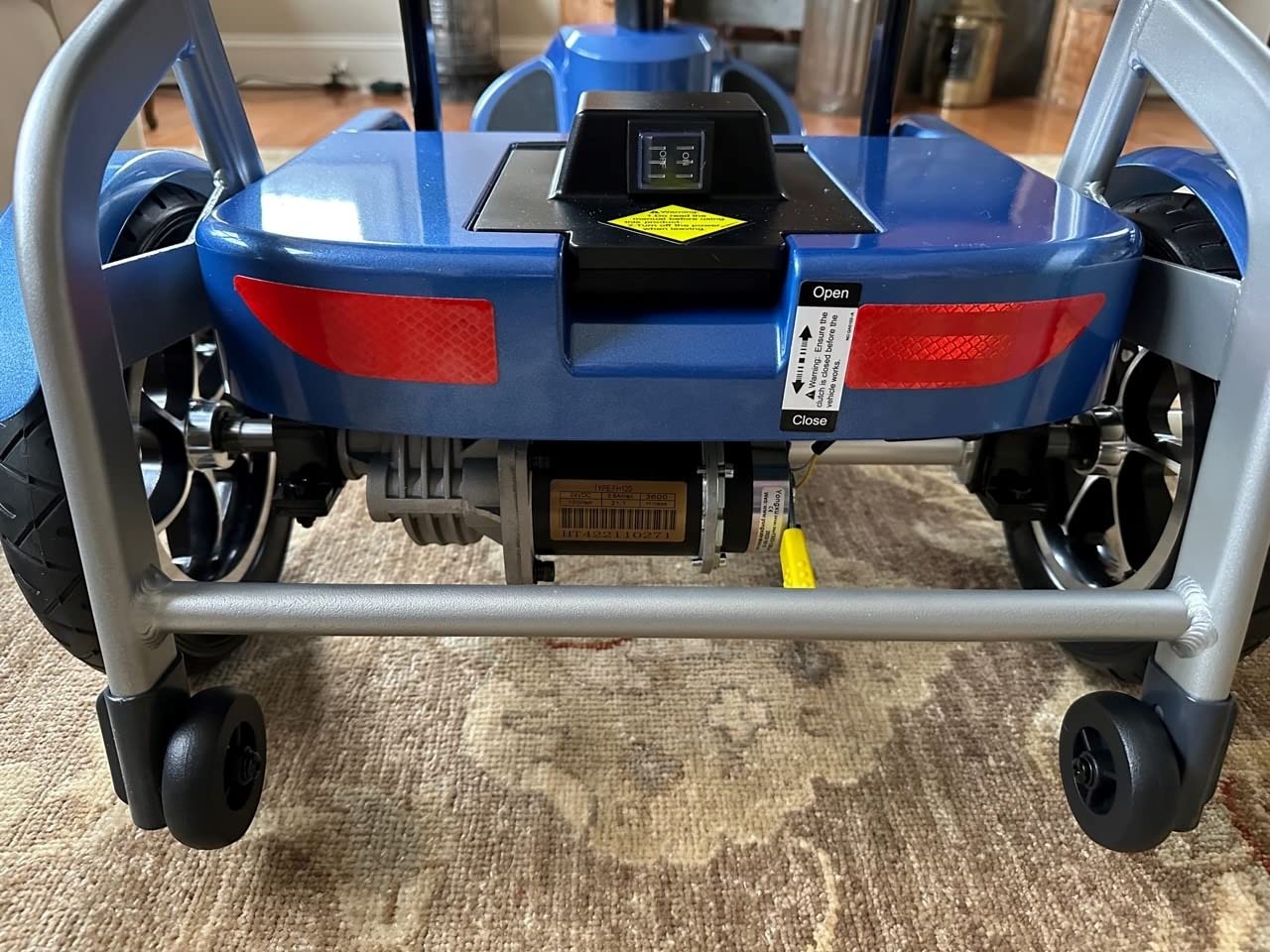 Journey So Lite Folding Power Scooter, 5 mph Max Adjustable Speed, 8-Mile Range, 24V Lithium Battery, Lightweight & Portable for Mobility, Red customer photo 1