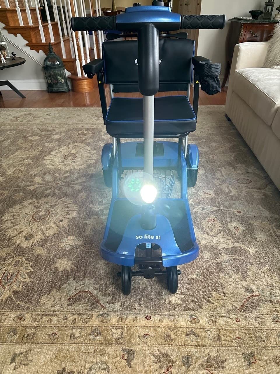 Journey So Lite Folding Power Scooter, 5 mph Max Adjustable Speed, 8-Mile Range, 24V Lithium Battery, Lightweight & Portable for Mobility, Red customer photo 2