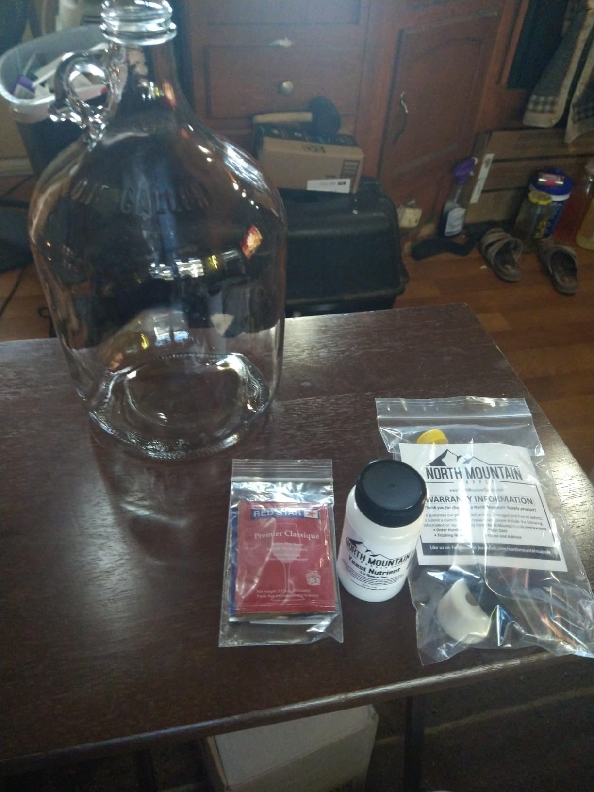 North Mountain Supply Fermenting Jug Starter Kit, 1 Gallon | Home Brewing, Starter Kit, Wine, Beer Brewing For Beginners, Jug With Handle, Airlock, Yeast customer photo 2
