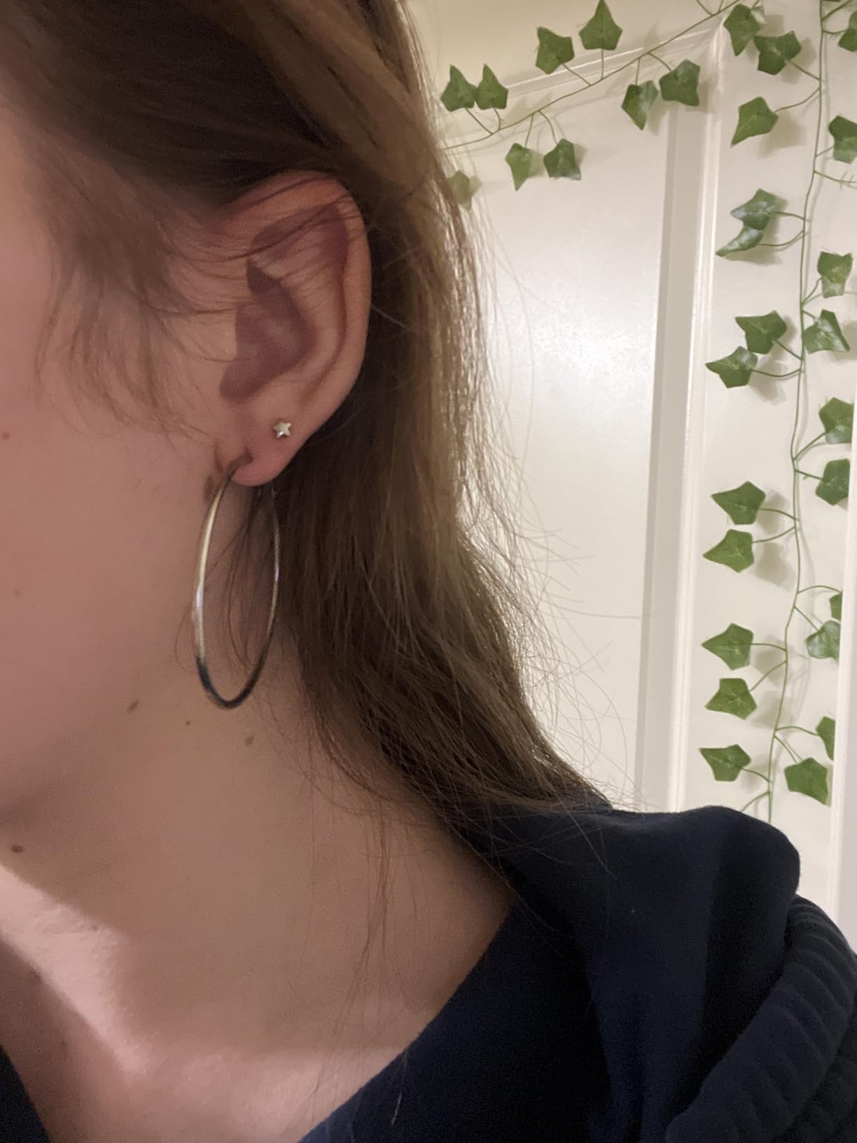 4 Pairs Silver Gold Hoop Earrings for Women | 14K Gold Plated Hoop Earrings Set Hypoallergenic Earring Lightweight Dangle Earrings Set customer photo 1