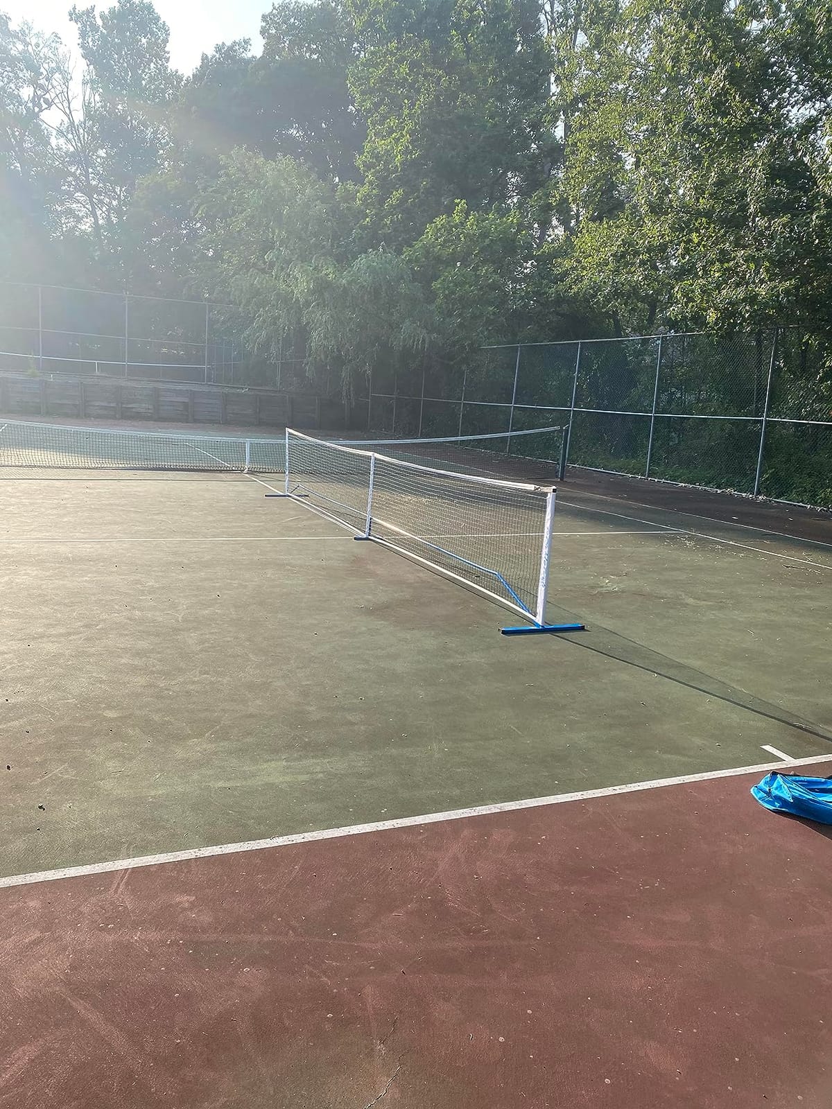 PICKLETECH 4.0 Slim Version Portable Pickleball Nets Outdoor Game 22 FT Pickleball Net-USAPA Regulation Size-Pickle Ball Net System with Carrying Bag for Driveway customer photo 1
