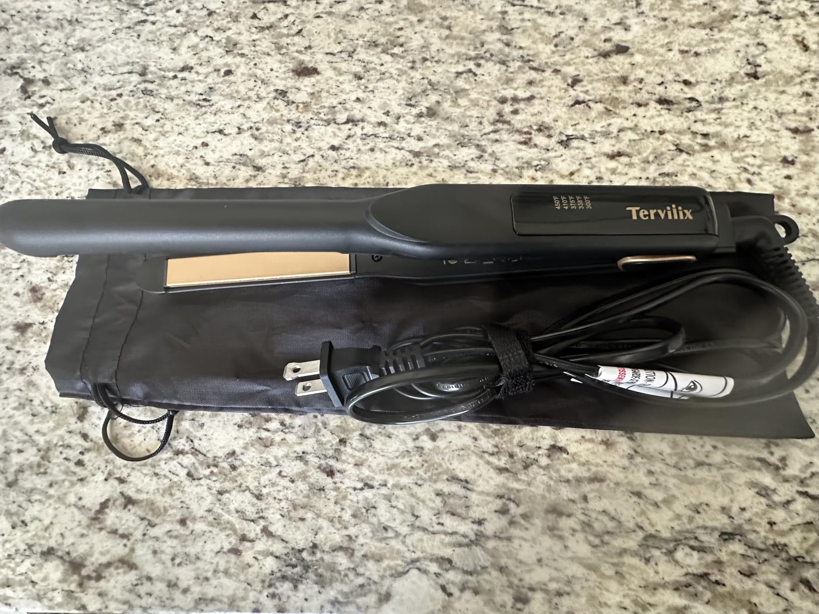 Terviiix 2 Inch Extra Wide Flat Iron Hair Straightener, Ceramic Tourmaline | For Thick, 4C Natural, Coarse & Curly Hair, 30s Fast Heat, 300-450°F Adjustable, Auto Shut Off, Dual Voltage customer photo 1