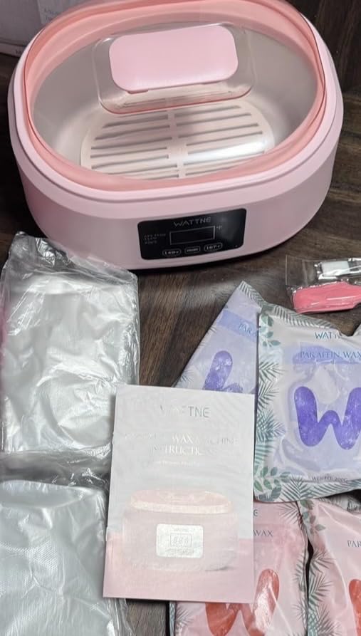 Paraffin Wax Machine for Hand and Feet -Paraffin Wax Warmer Moisturizing Kit Auto-time and Keep Warm Paraffin Hand Wax Machine for Arthritis (Pink) customer photo 1