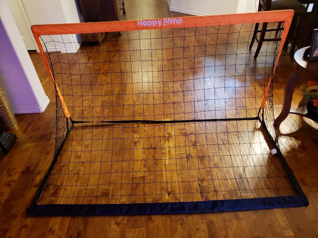 Happy Jump 7x5' & 5x3.6' Portable Soccer Goals for Kids Ages 6-14, Weatherproof Net and Steel Frame for Backyard Fun and Outdoor Training, Quick Setup and Sturdy for All Weather Conditions customer photo 1