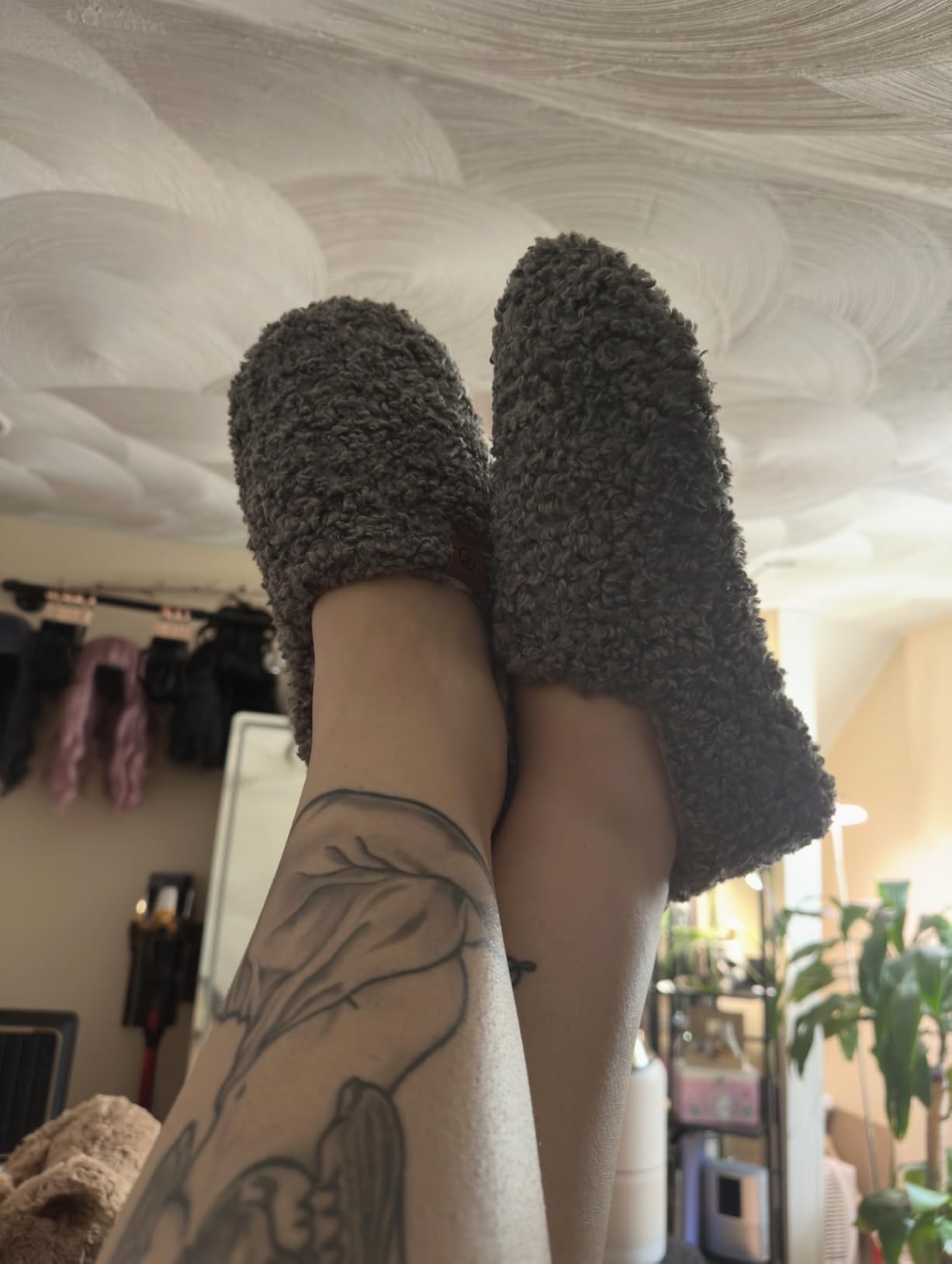 Women's Soft Curly Slippers Memory Foam Lightweight House Shoes customer photo 1