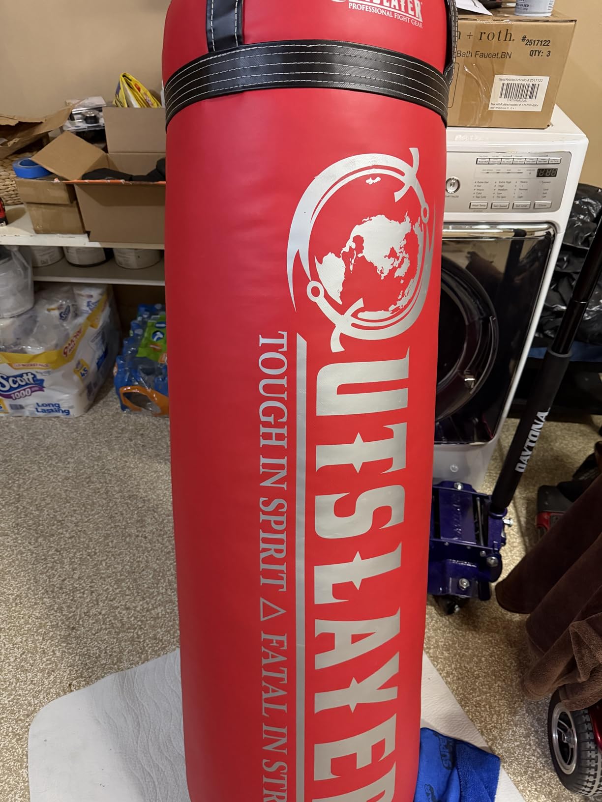 OutSlayer XXL 150 LB Heavy Boxing Punching Bag - Versatile Training for Mixed Martial Arts Wider Striking Area - USA Made customer photo 2