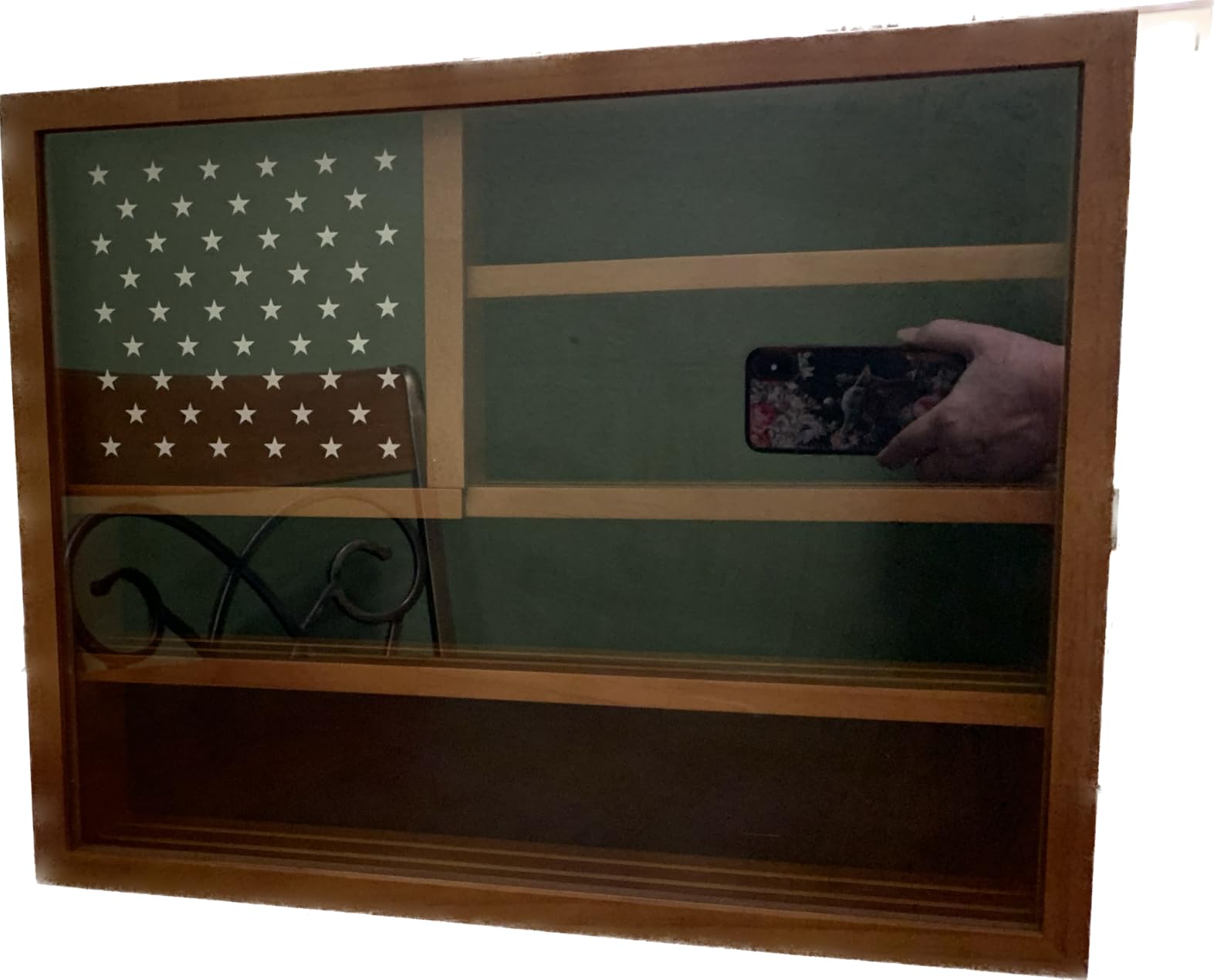 TJ.MOREE Challenge Coin Display Case for Collection Wall Mount Black Wood customer photo 1