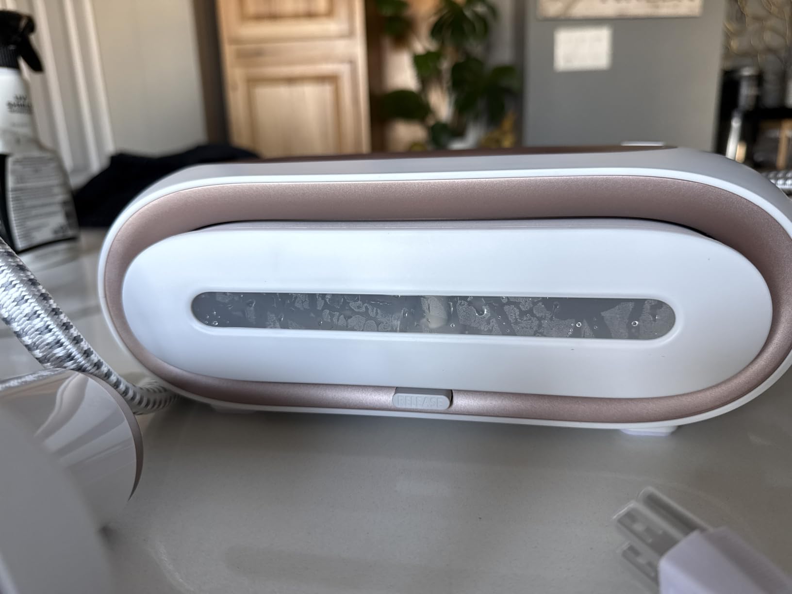 Newbealer 2In1 Pro Steam Station Iron, 1550W Turbocharged Steam for Clothes, 3-Level Steam & Dry Ironing, 30s Heat Up, 1.2L Detachable Tank, Auto-Off, Self Cleaning, Innovative Storage for Household | Hanging Garment Steamer customer photo 1
