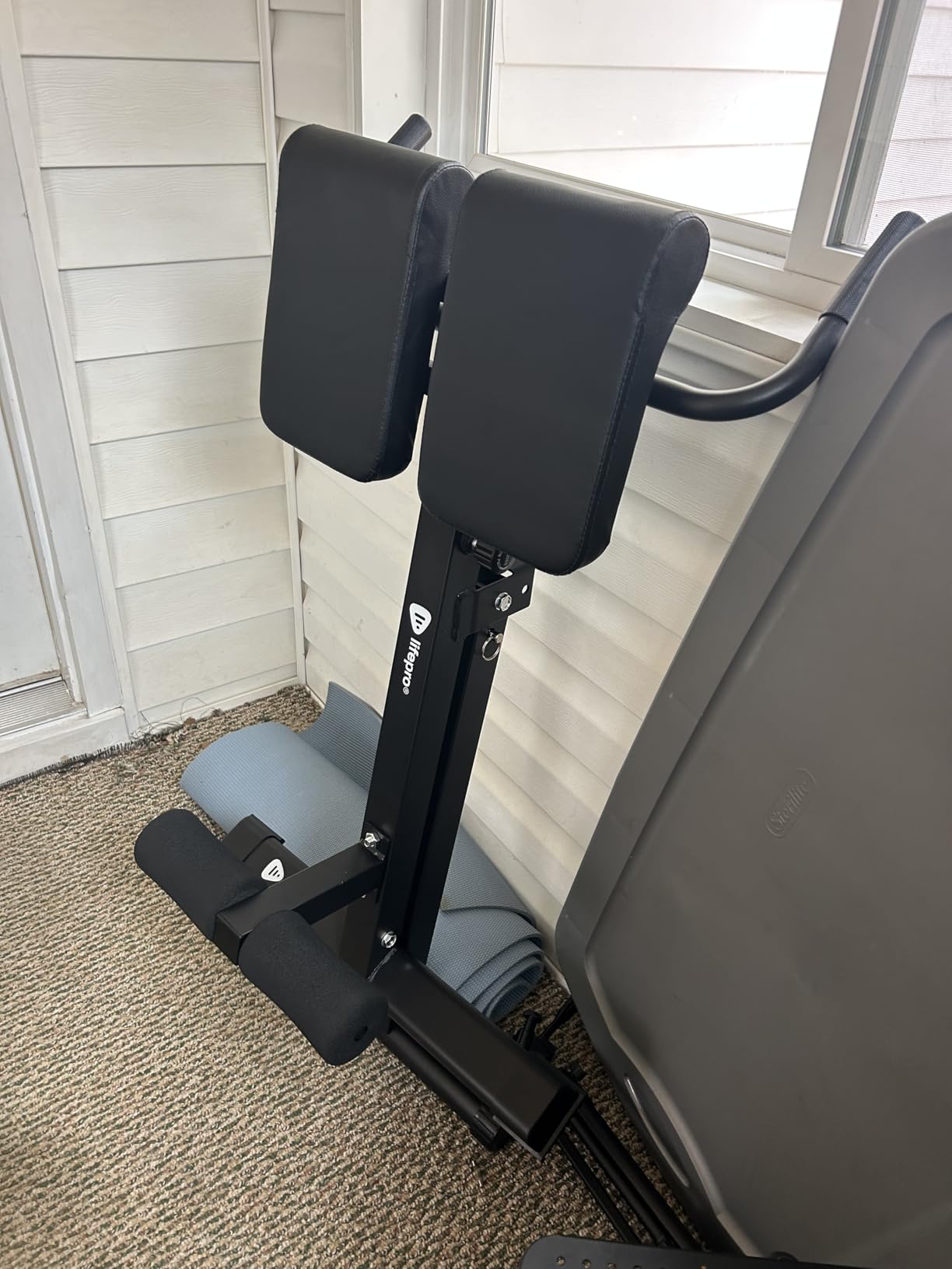 Lifepro SculptTrainer Roman Chair - 20+ Exercises, Foldable, 330 lb Cap | Hyperextension, hip thrusts, sit-ups & back extensions, 10 height positions, padded seat + dual rollers, alloy steel customer photo 2