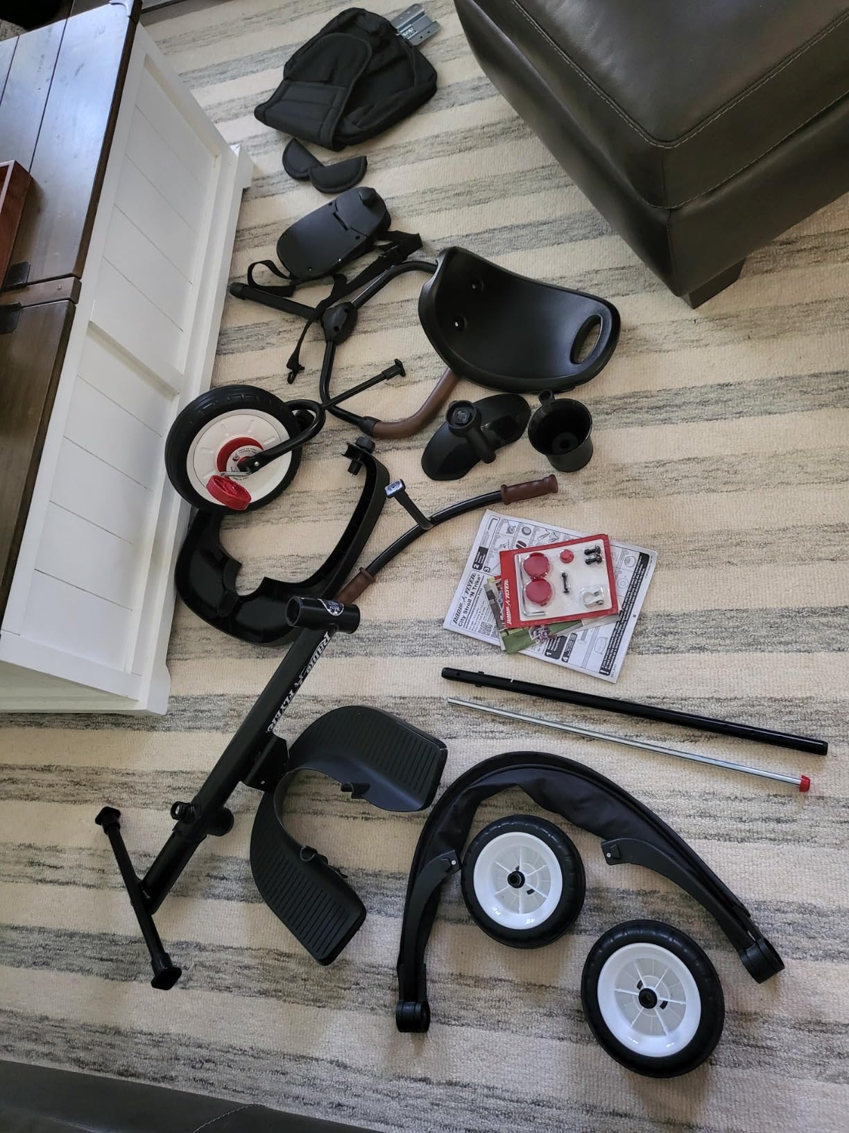 Radio Flyer City 4-in-1 Stroll 'N Trike, for Riders 1-5 Years Old, Black | Stroller Tricycle for Toddlers, 4 Riding Modes, 3 Point Harness with Comfort Pad, Parent Controlled Steering, Rear Storage customer photo 2