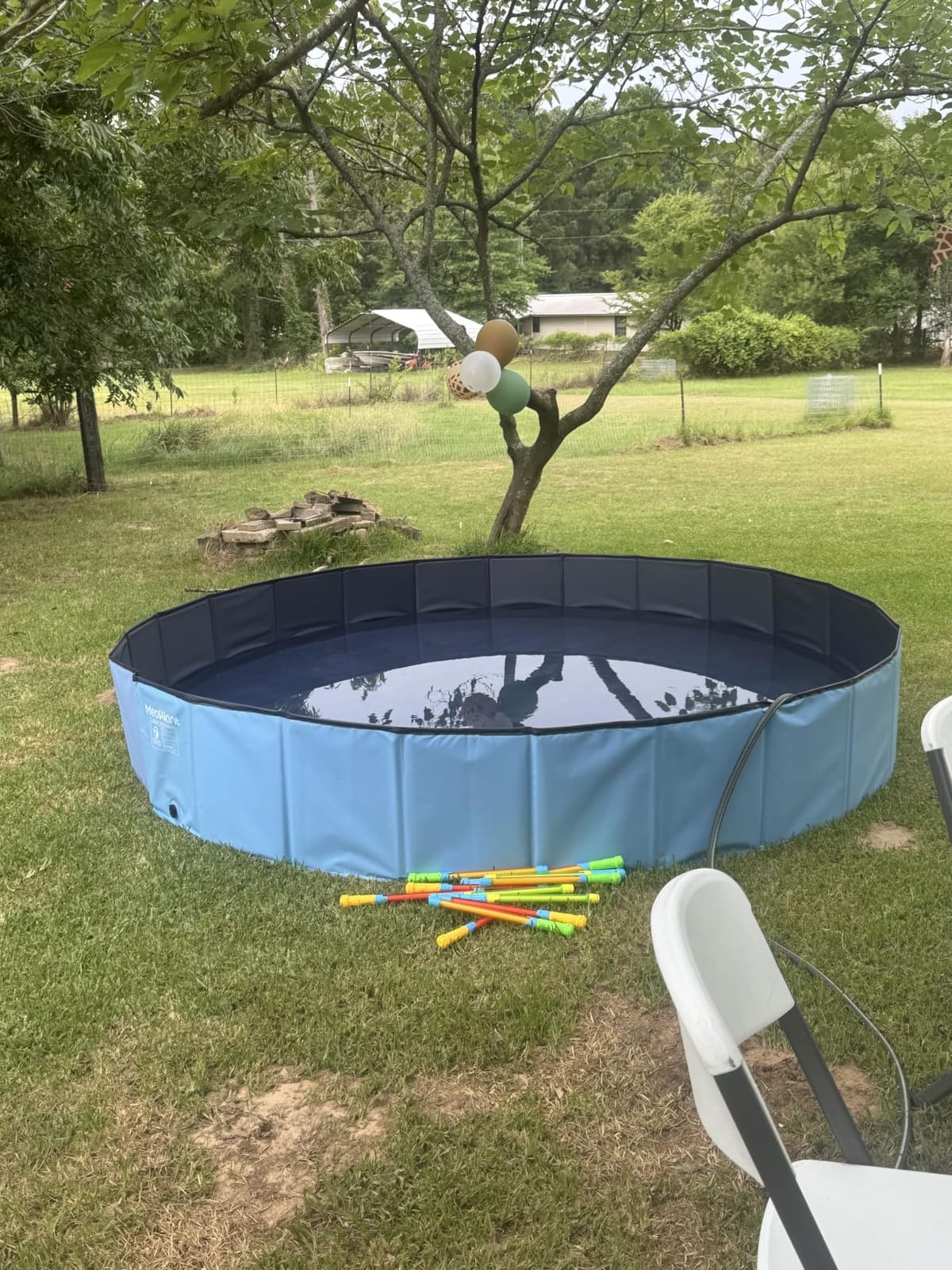 Meowant Extra Large Dog Pool Foldable 97'', Hard Plastic Kiddie Pool | Dog Swimming Pool Collapsible Dog Pet Bath Pool, Portable Deep Dog Pools for Large Dogs (5XL-97'' × 16'') customer photo 1