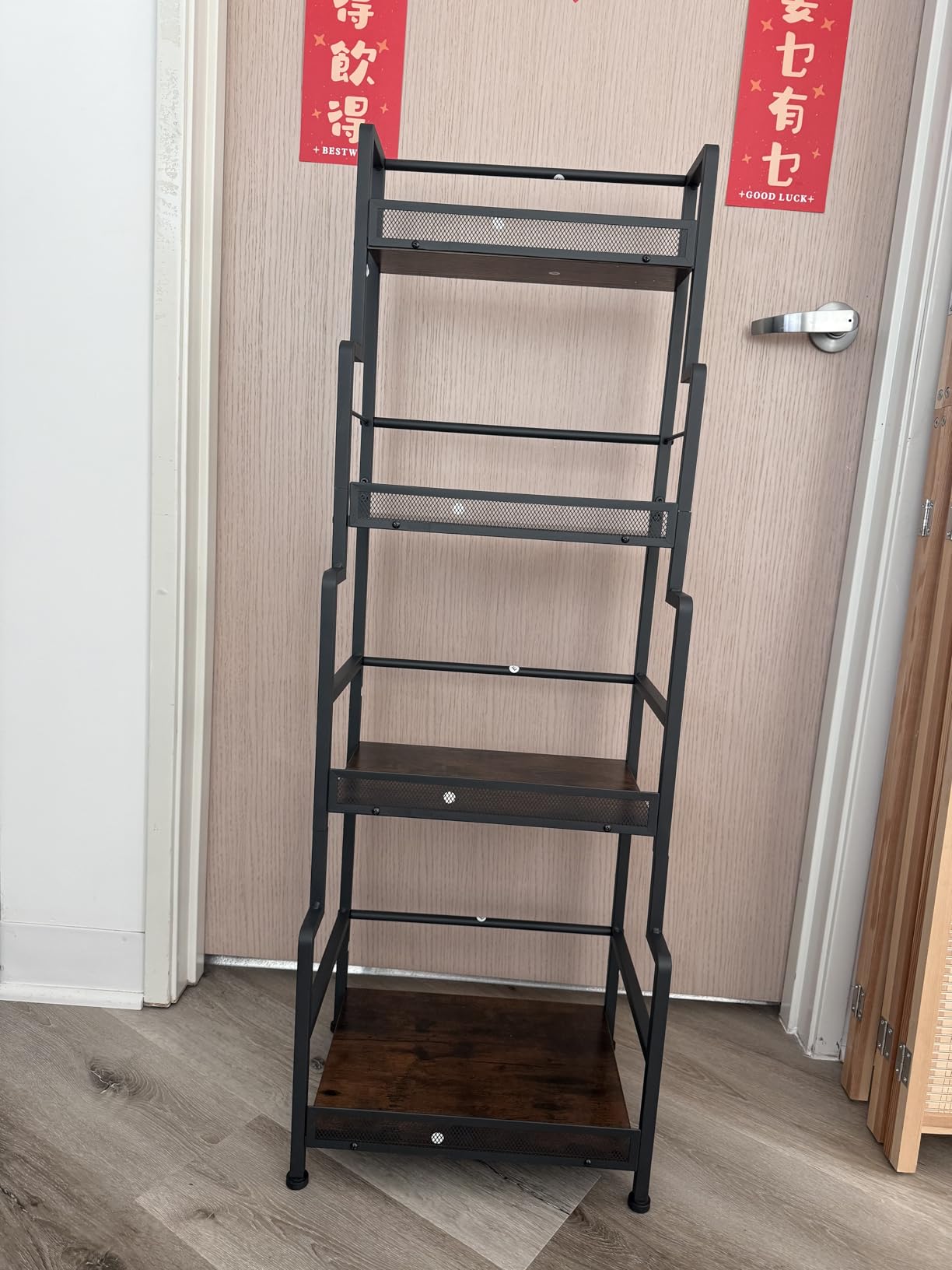 Versatile Liquor Stand for Home Bar, Wine Rack Freestanding Floor, Mini Bar Table for Liquor Whiskey Wine, 3-Tier Trapezoidal Liquor Bottle Display Shelf with Glass Holder and Fences (Patent Pending) customer photo 1