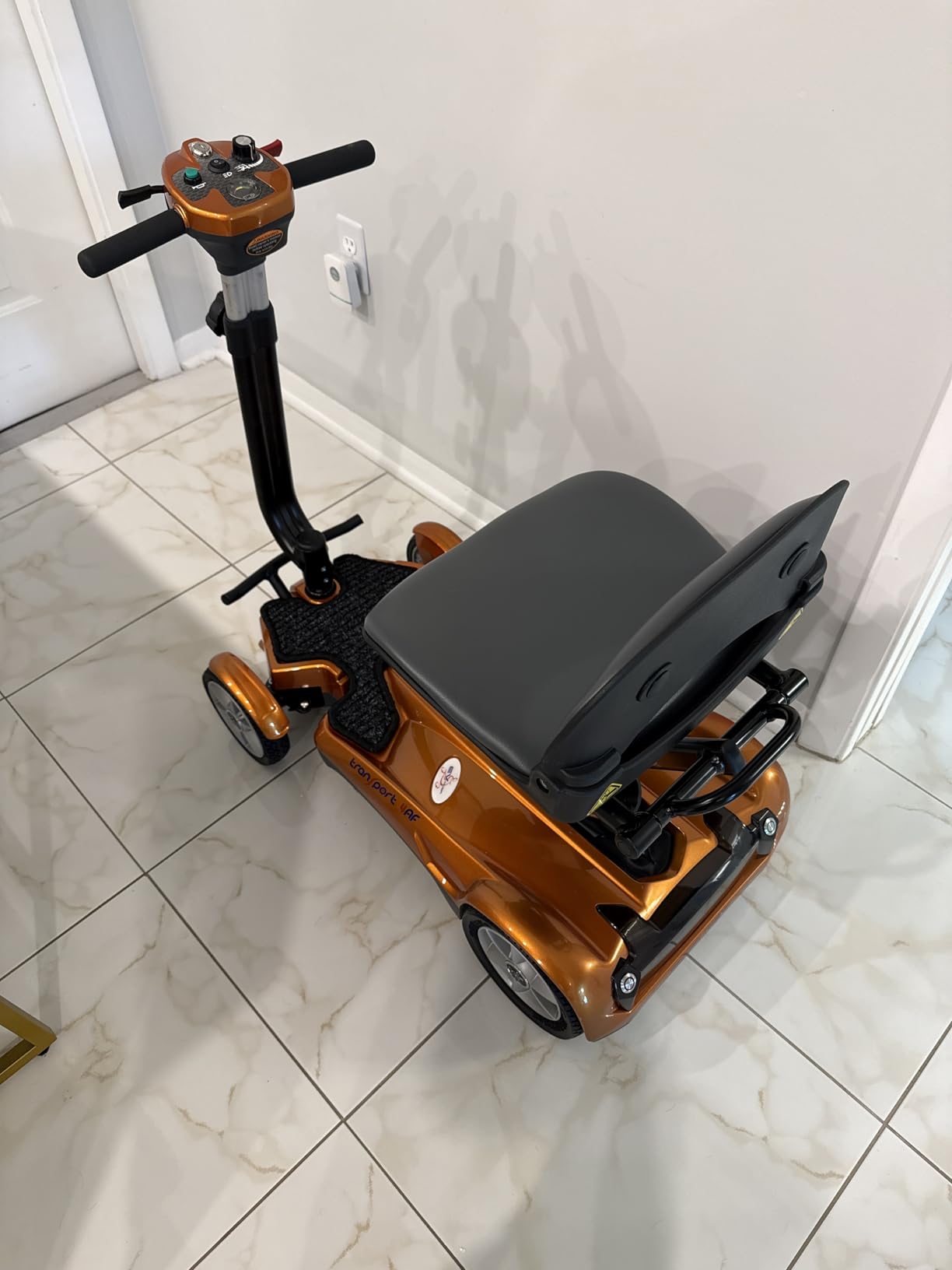 Transport 4AF Lightweight Automatic Folding Portable Travel Mobility Scooter - 51 lbs. Total - Airline and Cruise Ship Approved - Key Fob - Lithium Battery (Red) customer photo 1