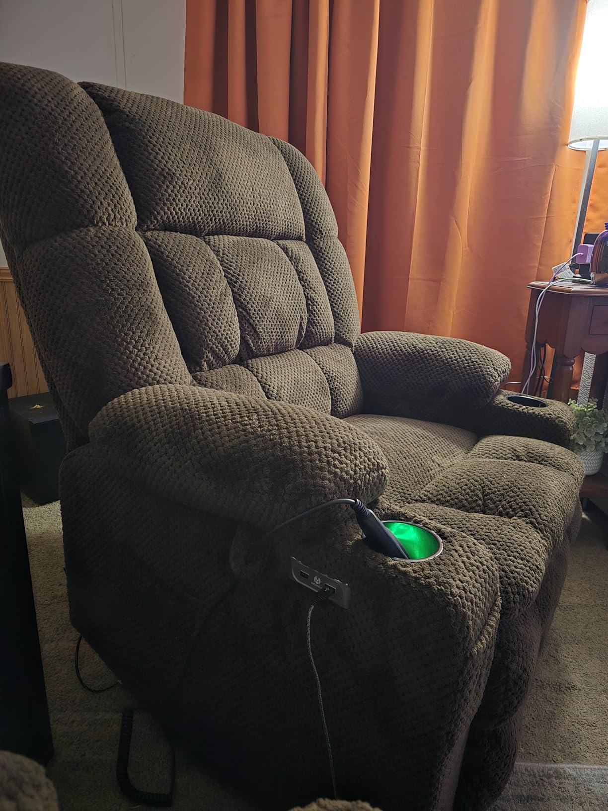MCombo Oversized Dual Motor Power Lift Recliner Chair for Elderly R7891 | Heat and Massage, Zero Gravity Lift Chair, Infinite Position, Lay Flat, USB Ports, Big & Tall, Fabric (Large-Wide, Dark Grey) customer photo 1