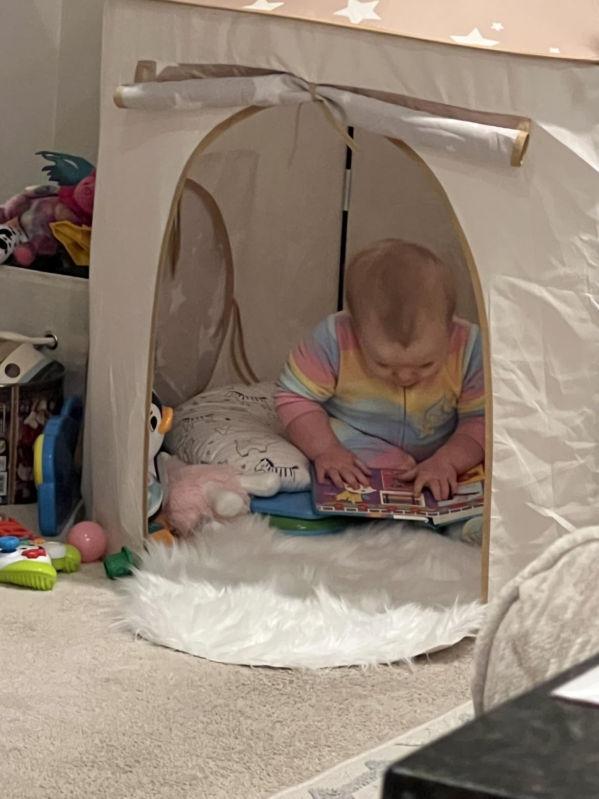 Tiny Land Kids Play Tent with Tunnel, Pop-Up Tent & Ball Pit for Toddlers | Foldable Indoor Play Set With Carry Bag, Breathable Mesh Design, Easy To Assemble, Great Gift For 2 Year Old Girls & Boys customer photo 1