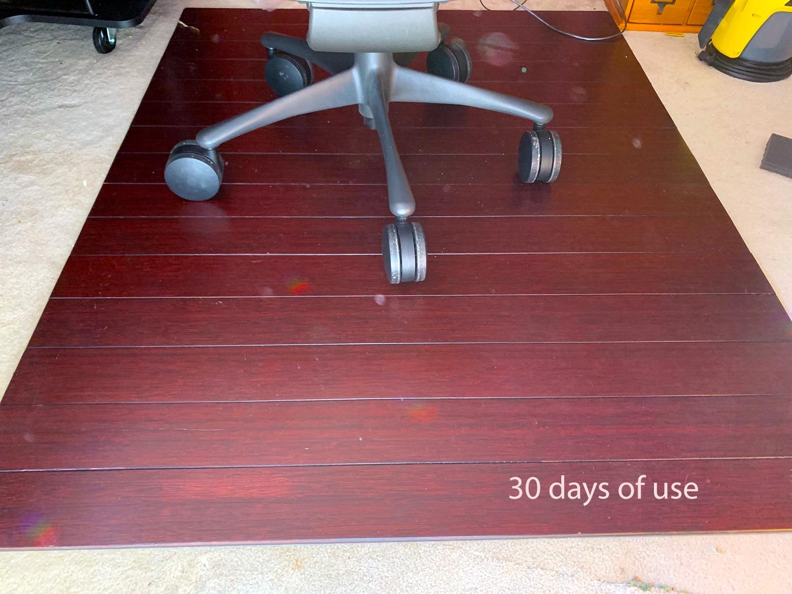 Anji Mountain Office Chairmat Thickest & Sturdy Bamboo Chairmats Highly Premium Quality Anti-Slip Heavy Duty for Multi-Purpose Hardwood Floor Office & Home Floor Protector Office Chair mat-8mm Thick customer photo 1